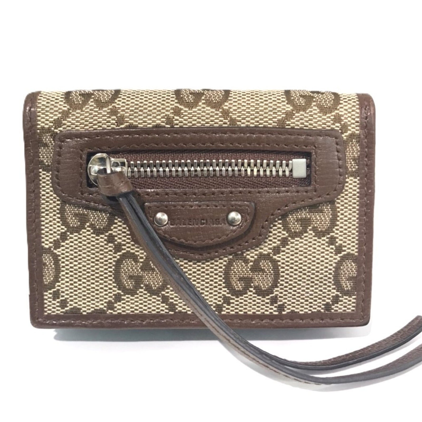 Gucci GG Neo Classic Compact Wallet Hacker Canvas x Leather Tri-fold BALENCIAGA