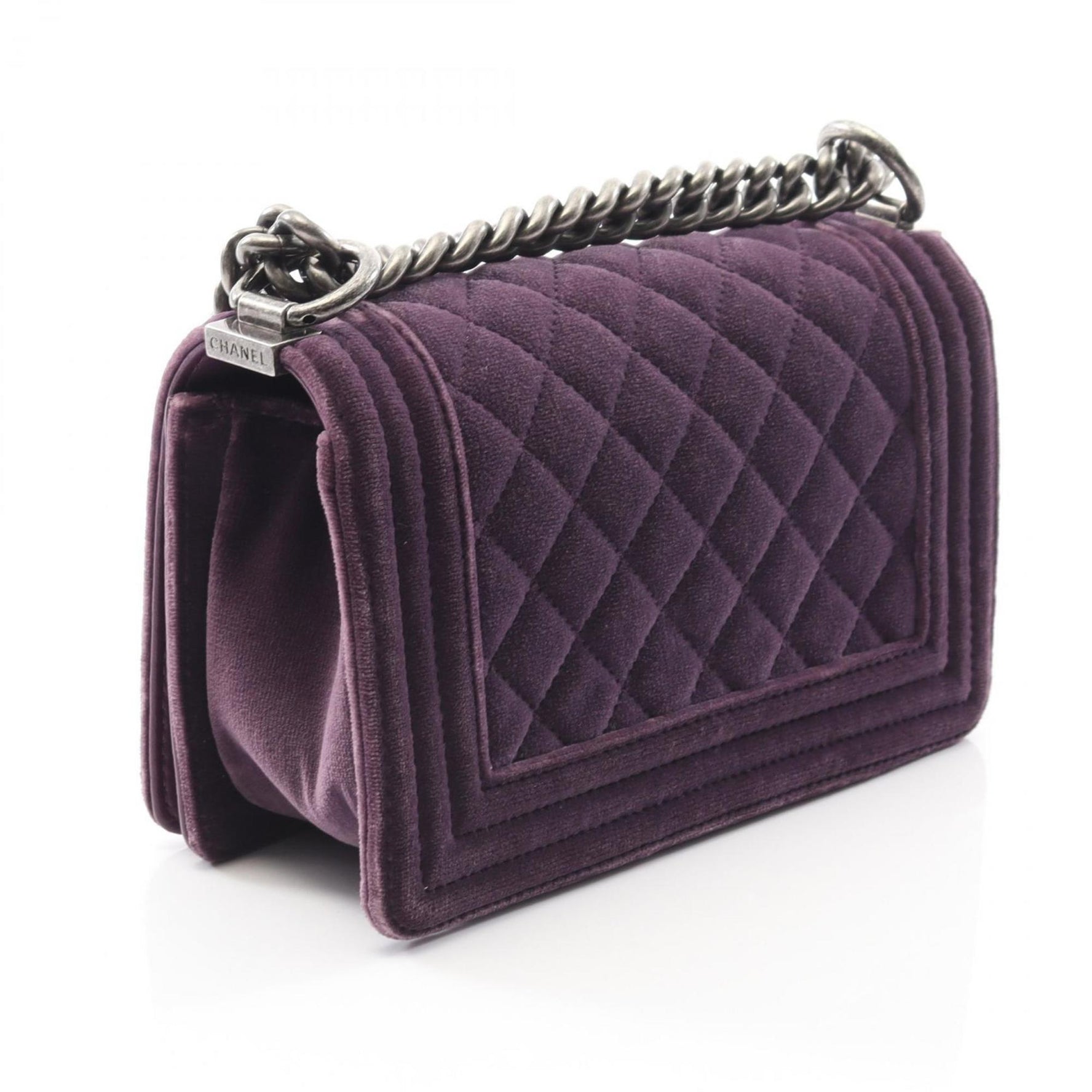 CHANEL Boy Small Shoulder Bag, Fabric and Leather