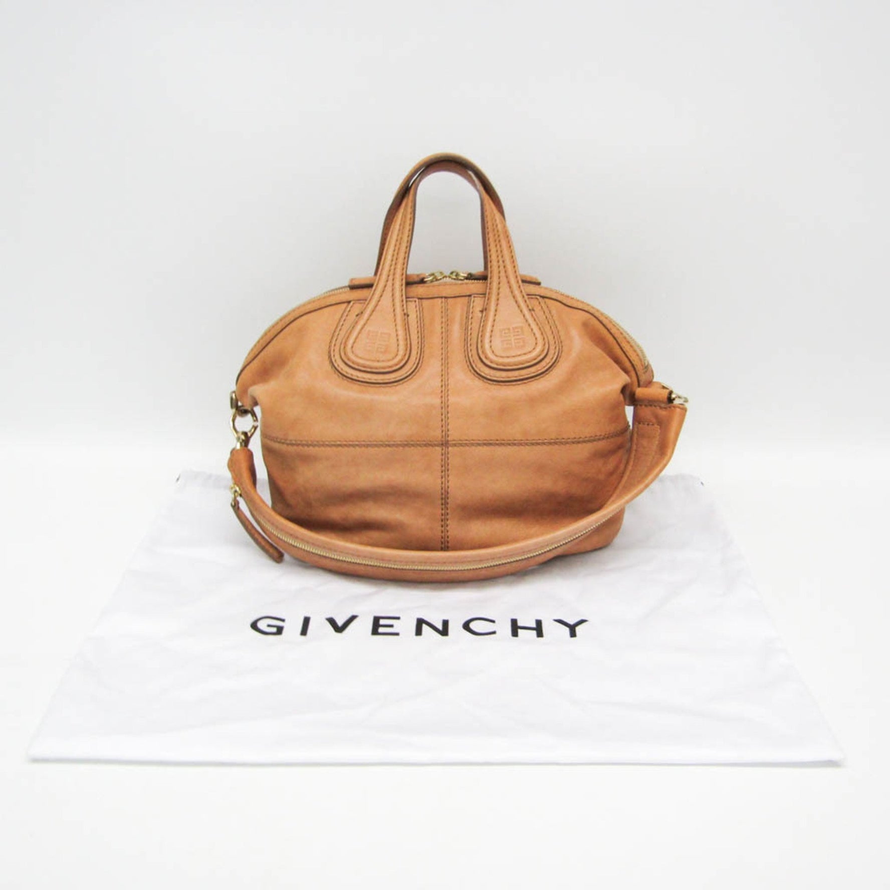 Givenchy Nightingale Leather Handbag,Shoulder Bag Light Brown