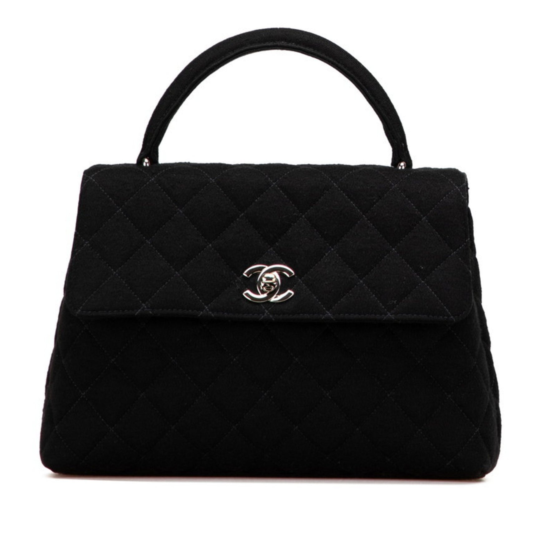 CHANEL Matelasse 25 Coco Mark Handbag with Top Handles, Cotton