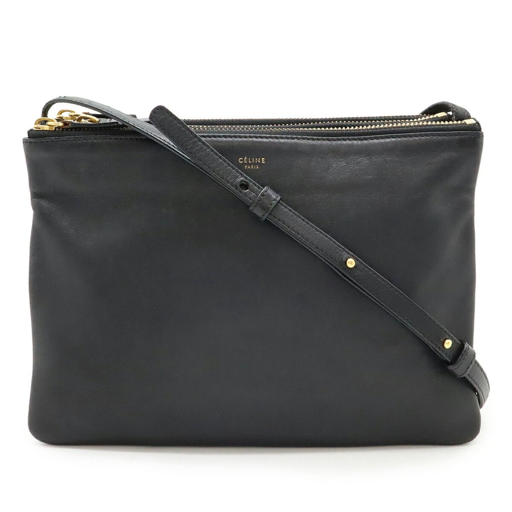 CELINE Trio Large Shoulder Bag/Pouch in Leather