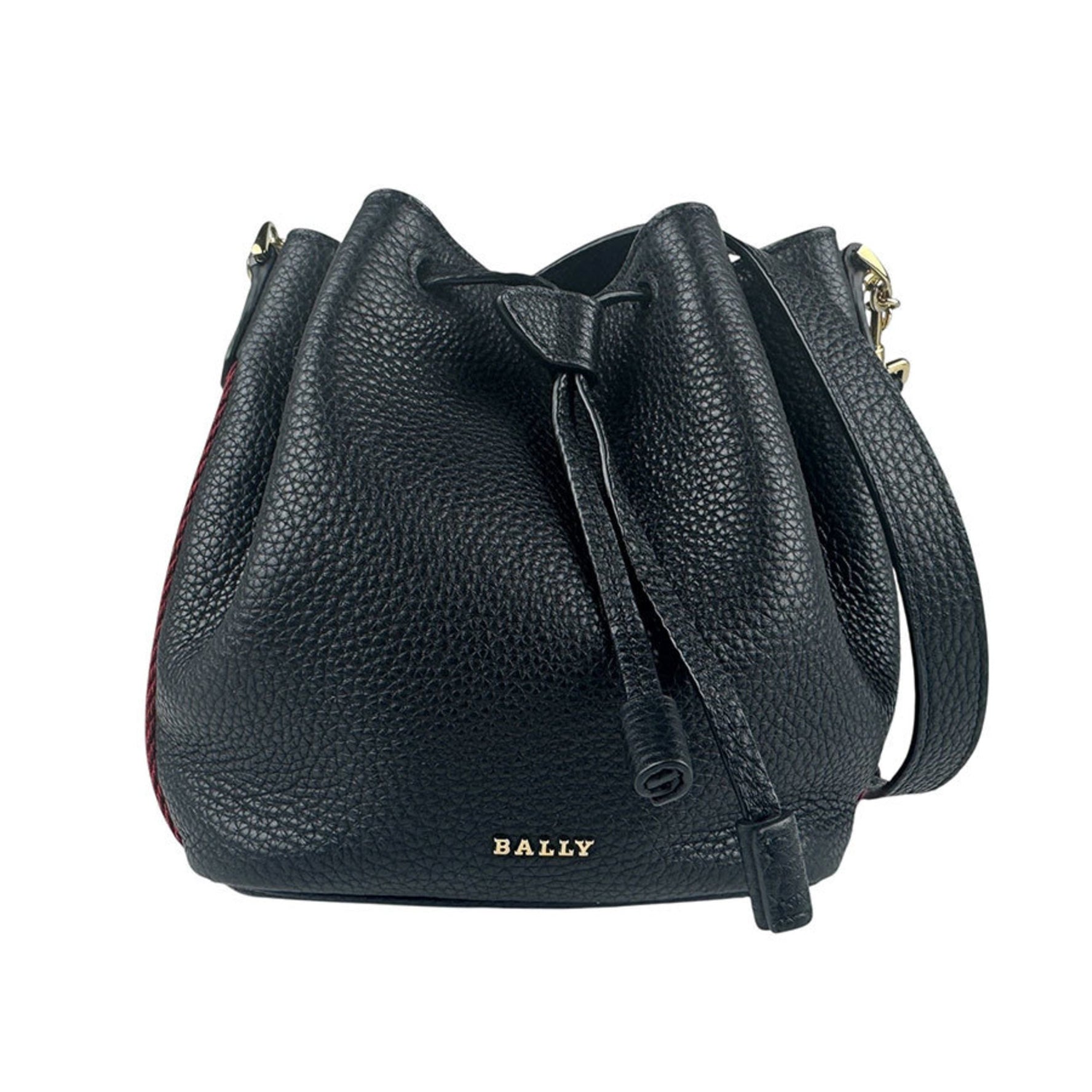Bally Women's Handbag Shoulder Bag in Black and Gold Leather (z6713)