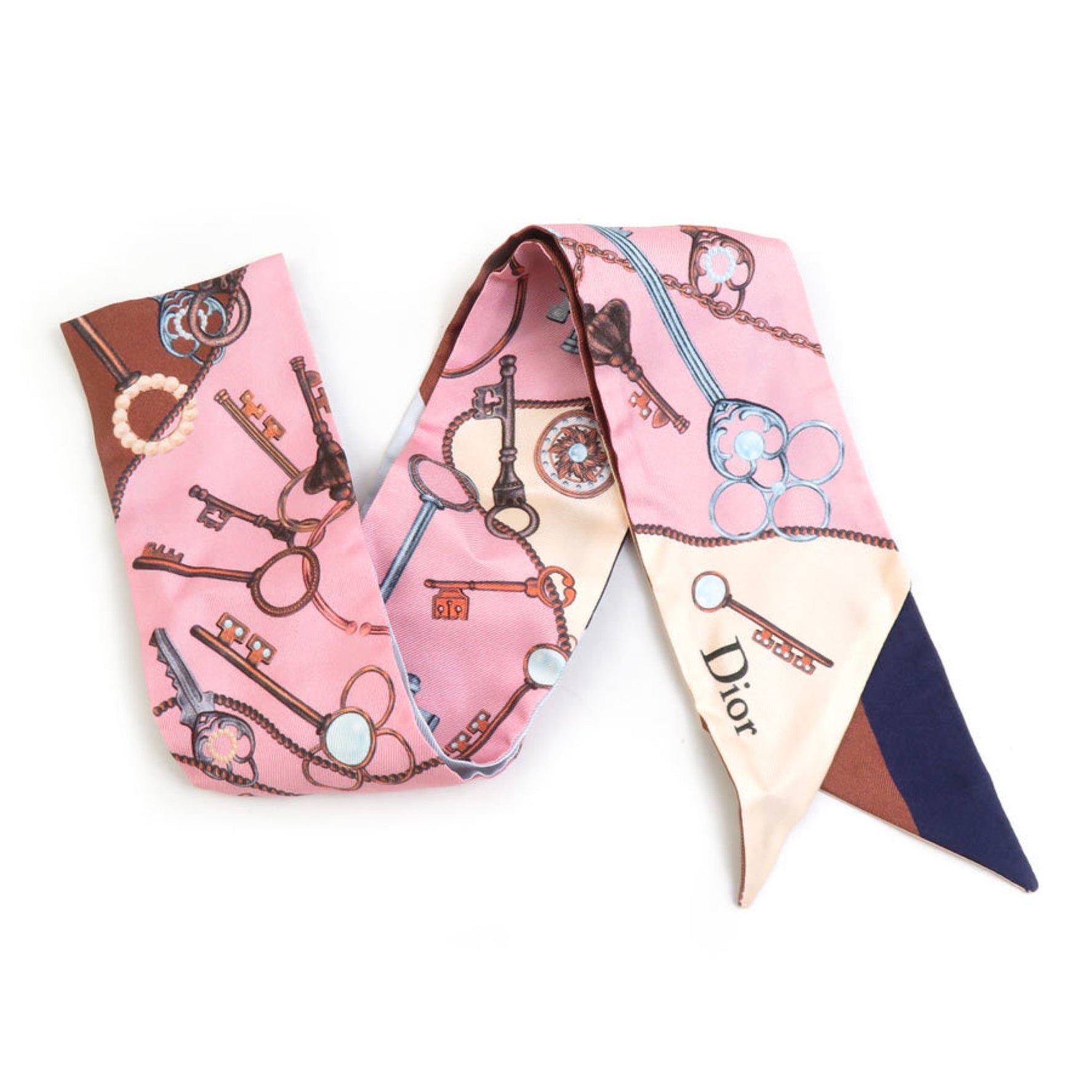 Christian Dior Mitzah Silk Scarf, Multicolor