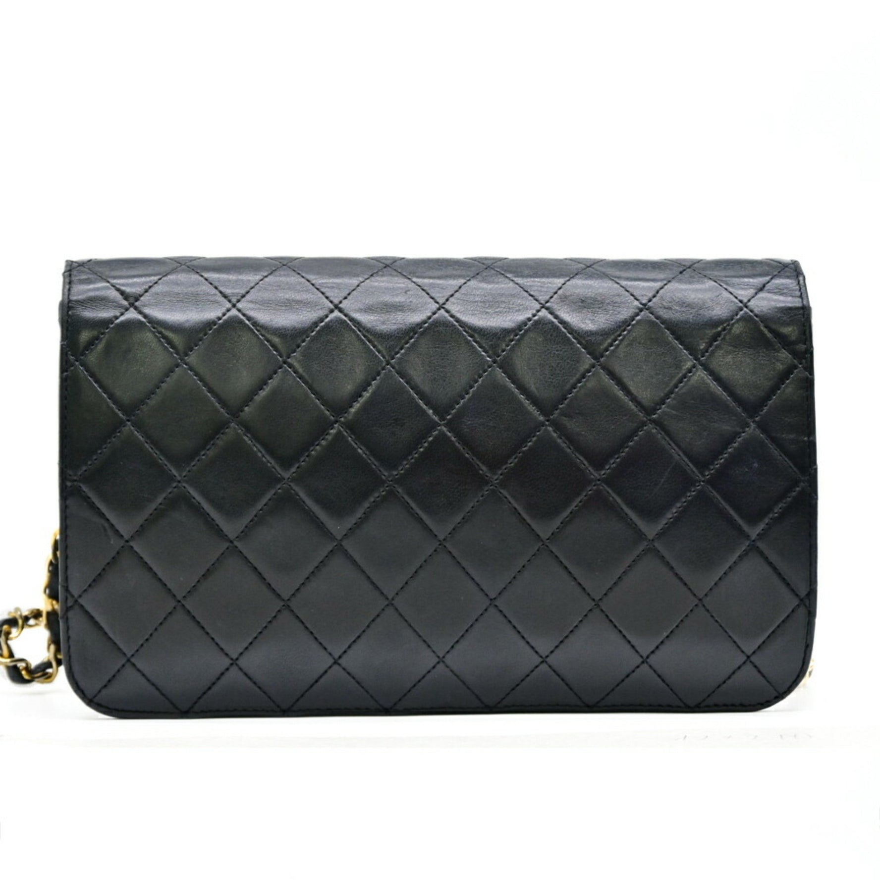 CHANEL Matelasse Chain Shoulder Bag Clutch Gold Seal Included