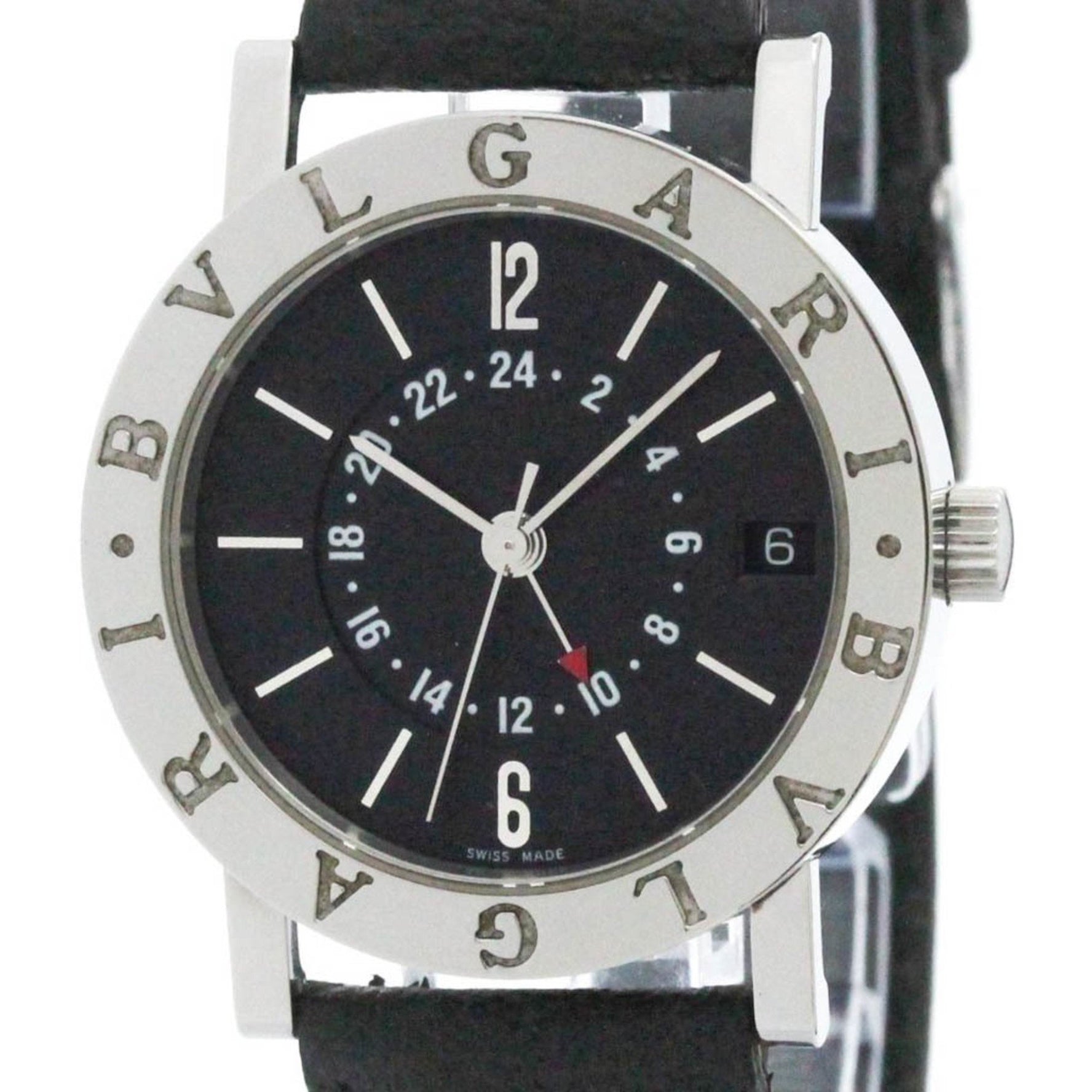 Polished BVLGARI BVLGARI-BVLGARI GMT Automatic Mens Watch BB33SLGMT BF581036