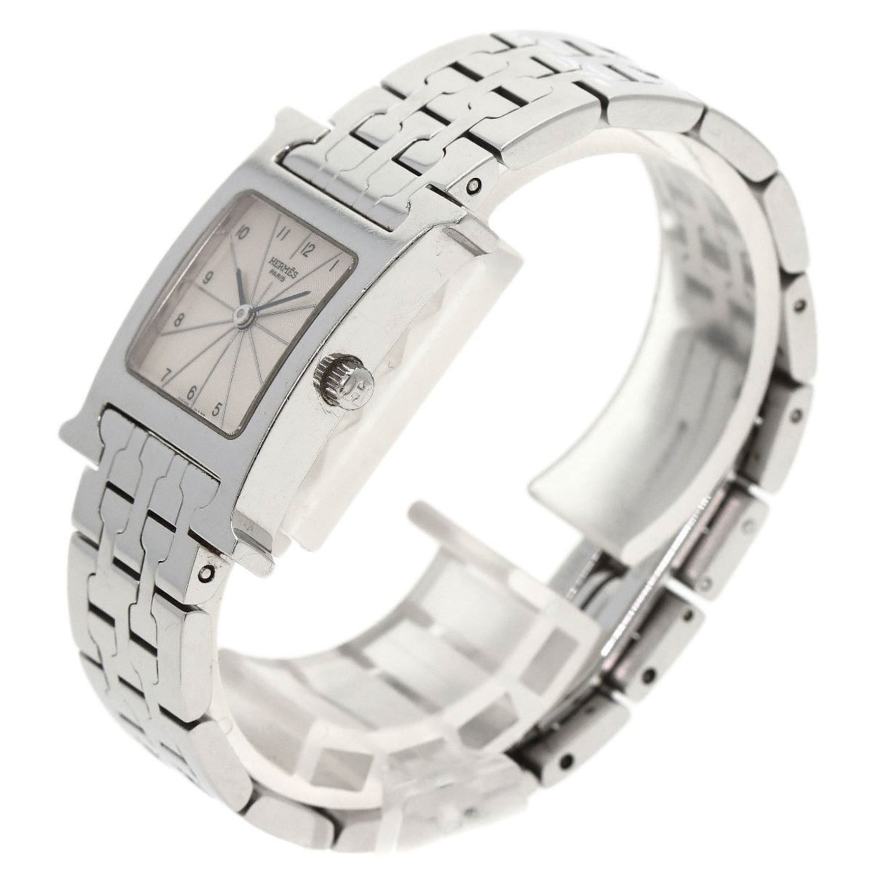 Hermes HH1.210 H Watch Stainless Steel SS Ladies HERMES