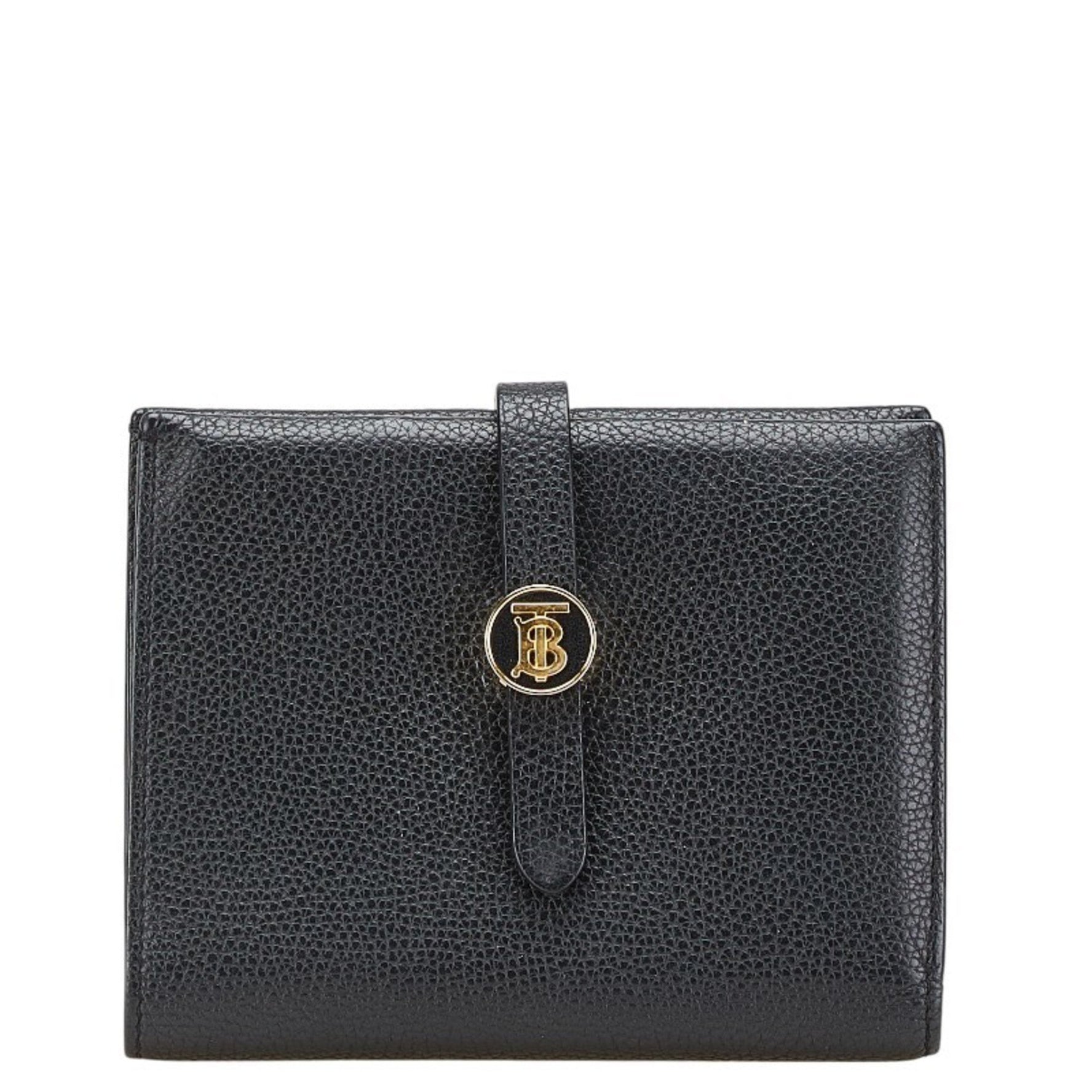 Burberry TB logo bifold wallet in leather .