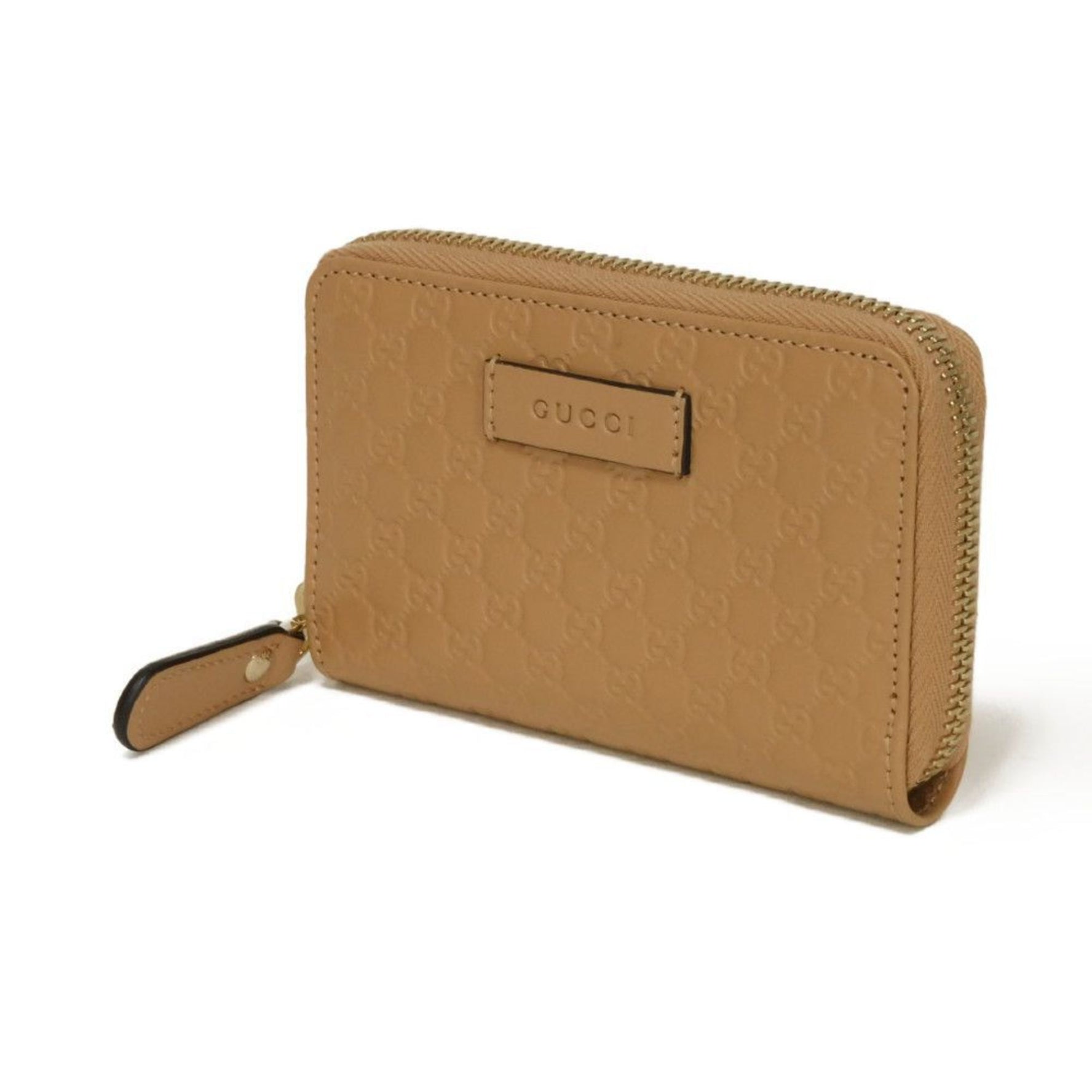 Gucci Coin Case, Guccissima Purse, Embossed Double G Round Micro GG Shima 2754, Men's and