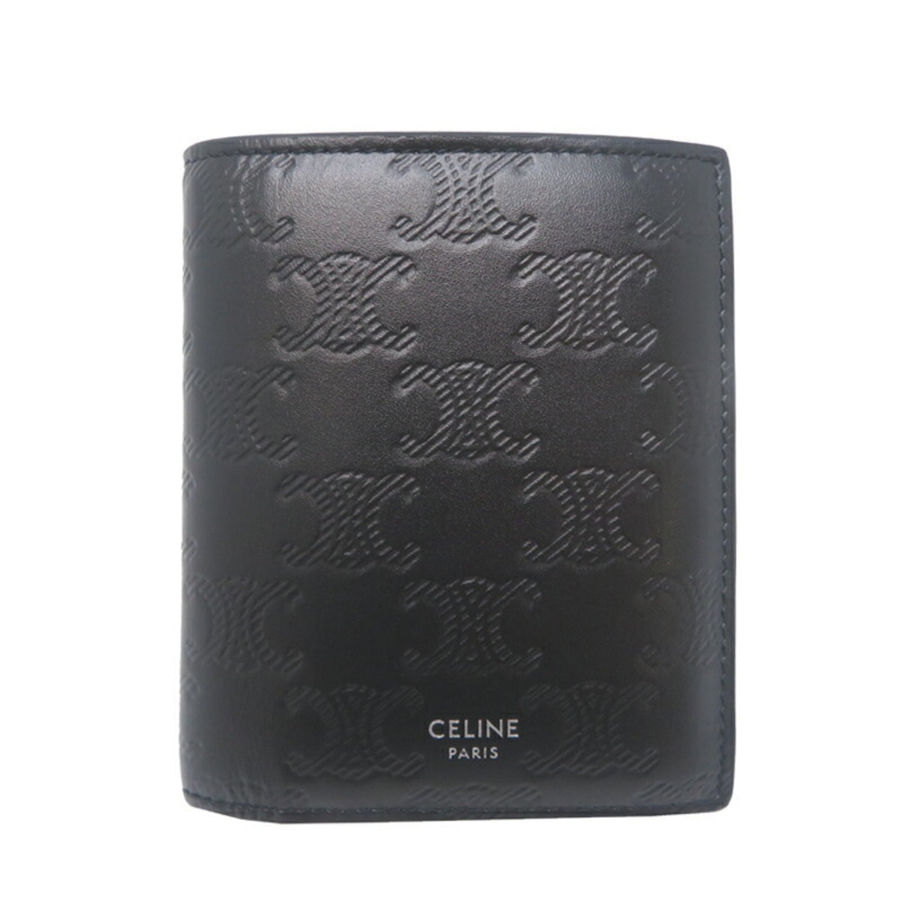 Celine Triomphe Compact Wallet Bifold in Calfskin