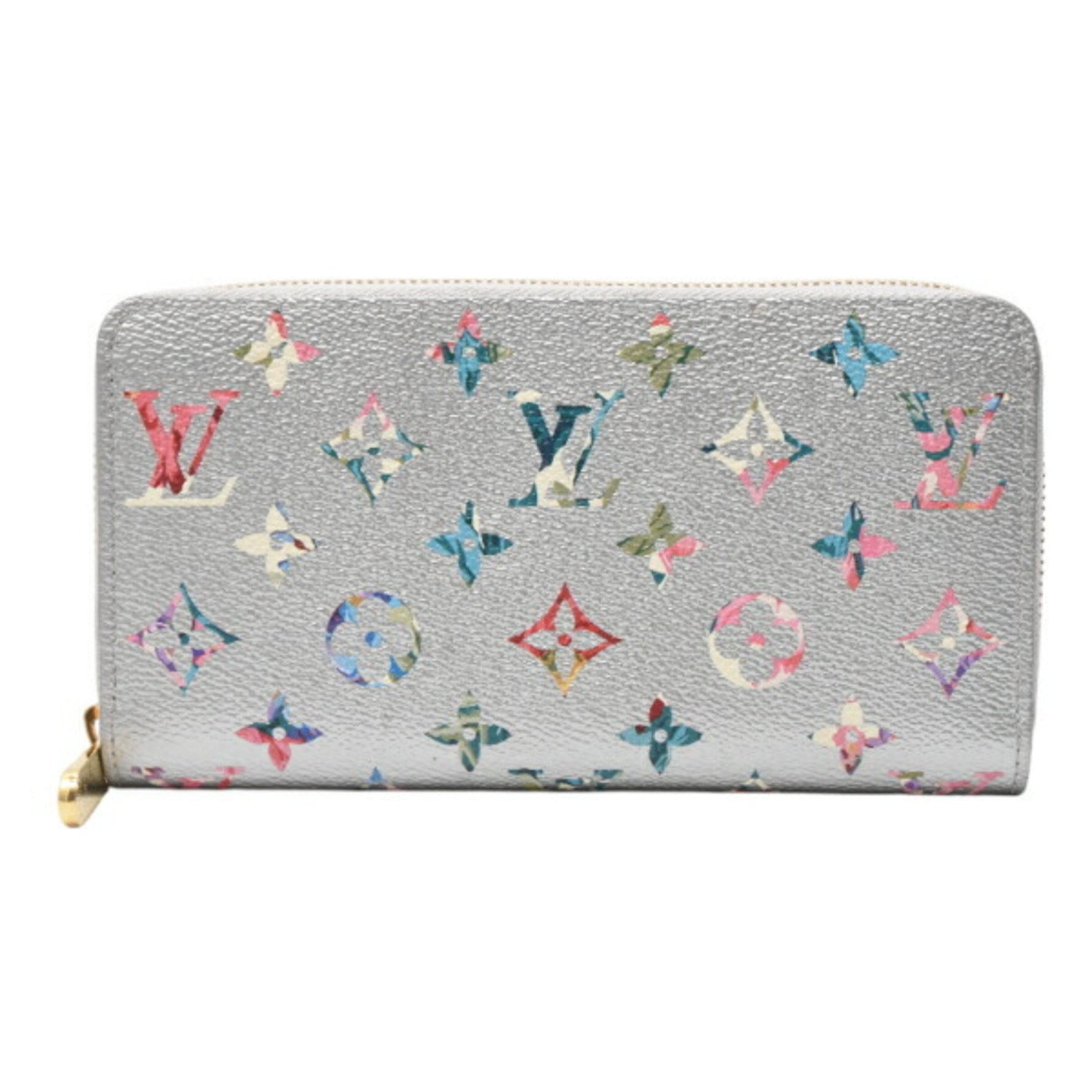 Louis Vuitton Zippy Wallet Monogram Floral LV Garden Long Silver
