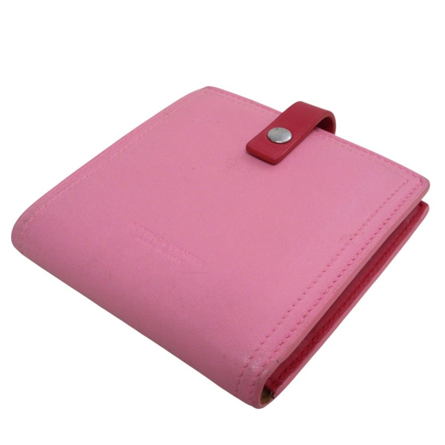 BOTTEGA VENETA Nappa Leather Compact Wallet, Bi-Fold Pink
