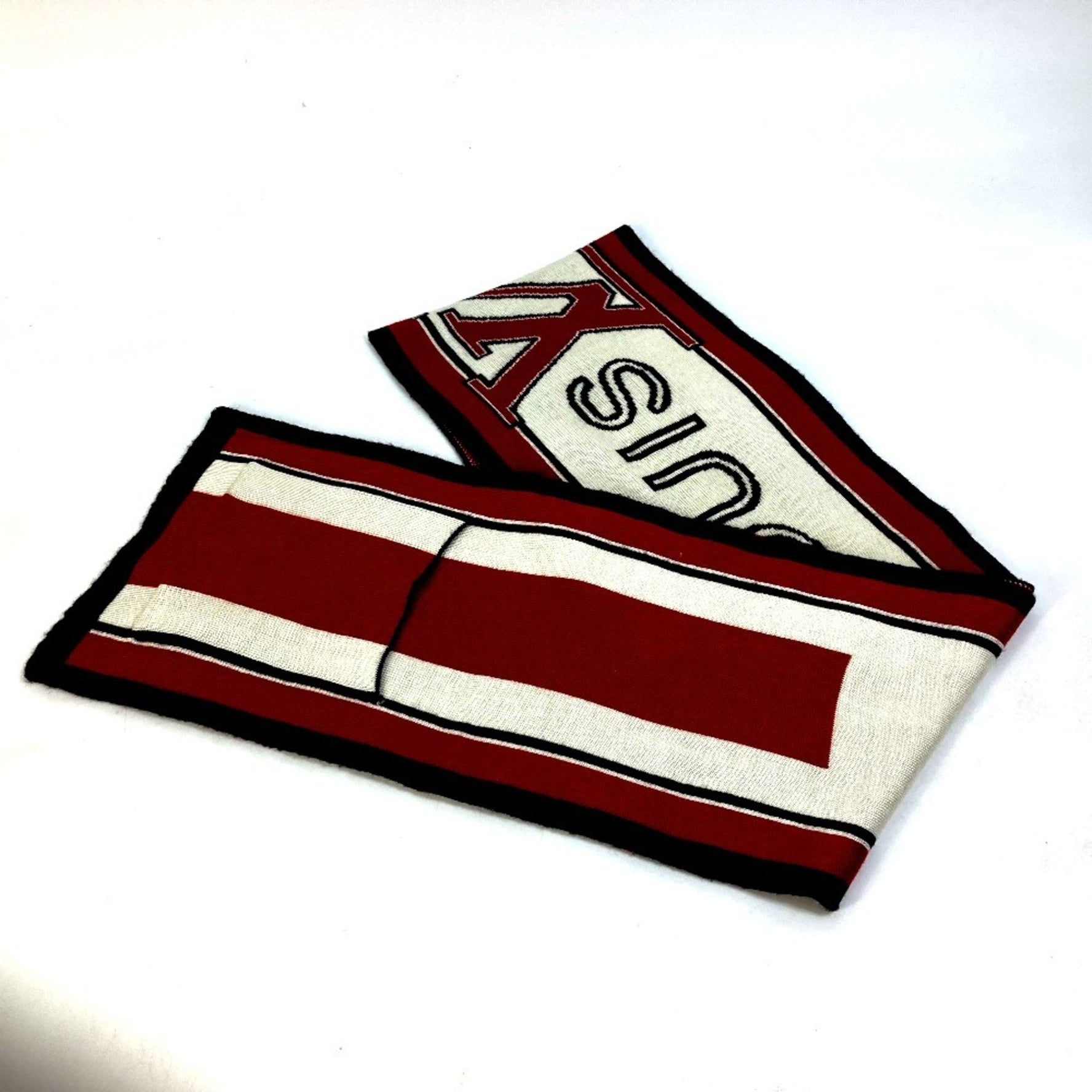 LOUIS VUITTON Louis Vuitton Logo Scarf Wool Men's Red