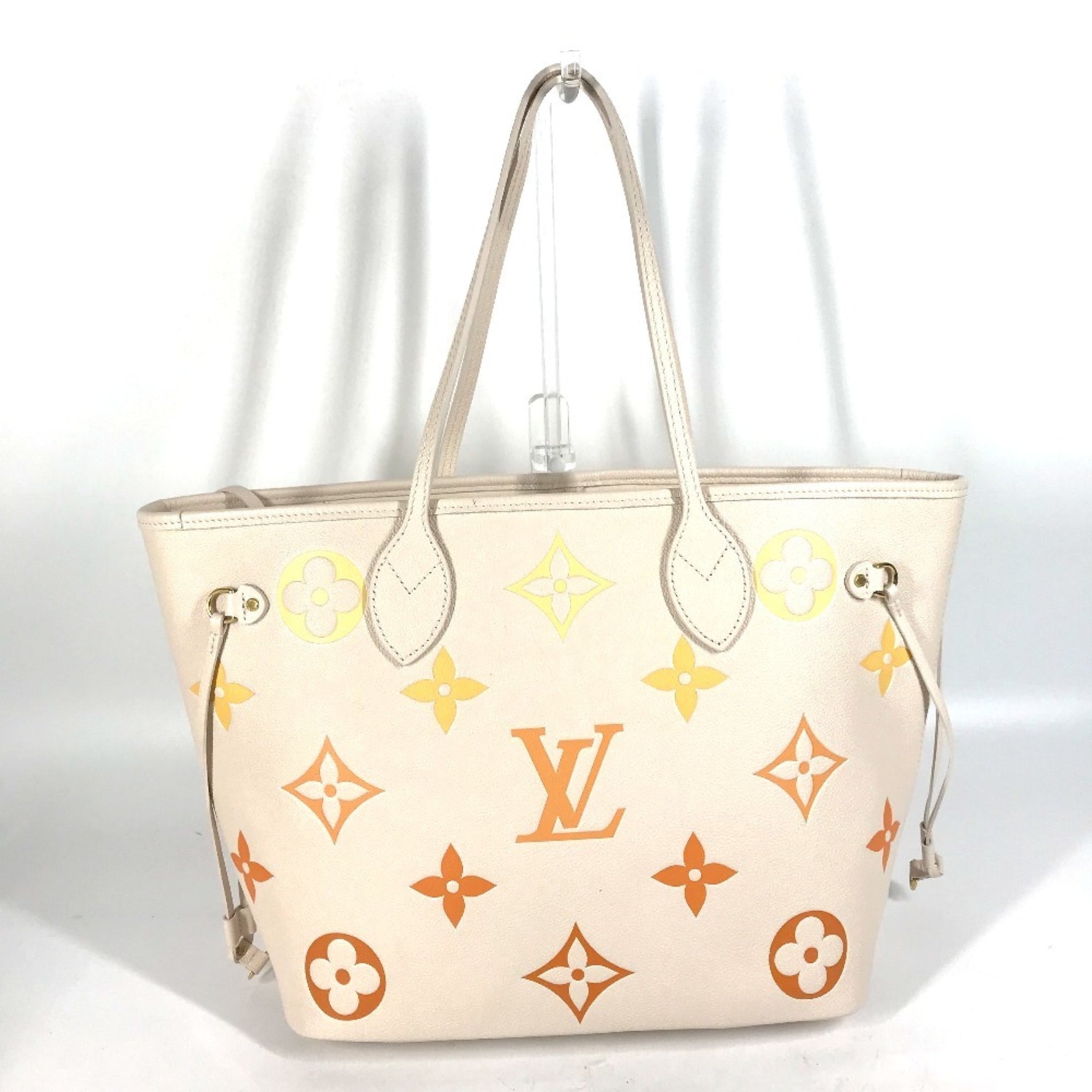 LOUIS VUITTON Monogram Empreinte Neverfull MM Shoulder Bag with Pouch, Tote Bag, Leather