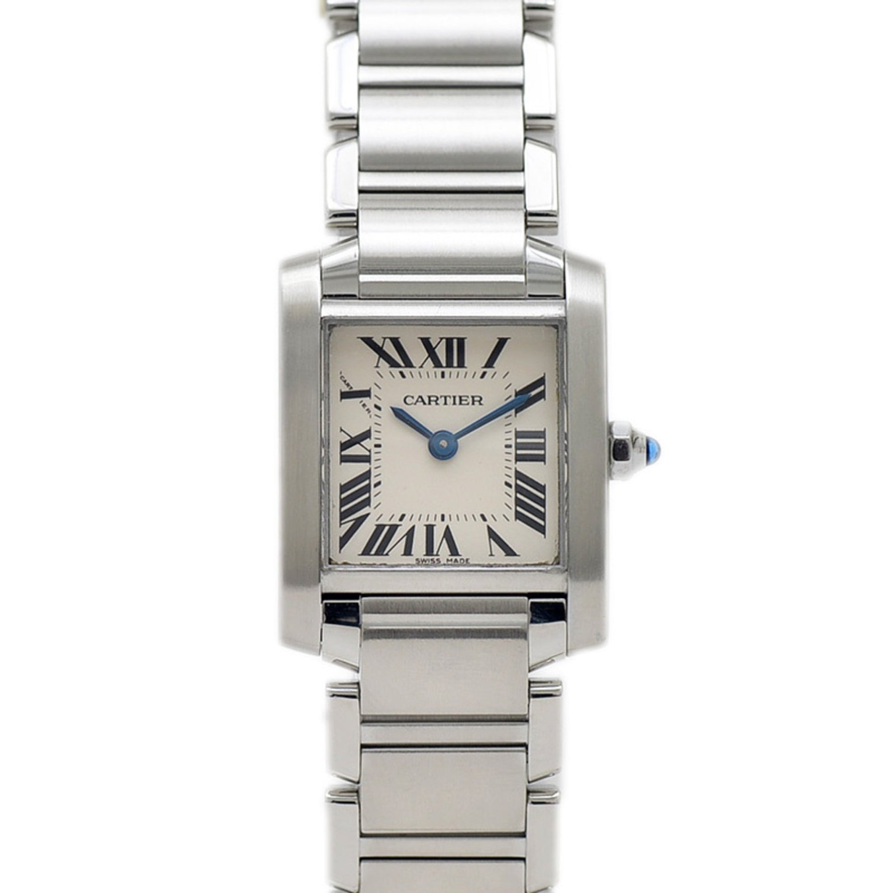 Cartier Tank Française SM White Dial Stainless Steel Quartz Watch