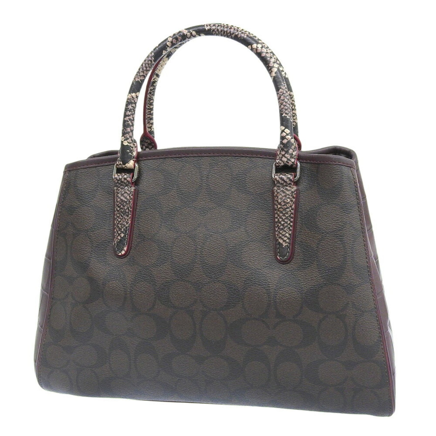 Like new Coach Signature Bag handbag/shoulder bag in brown and burgundy
