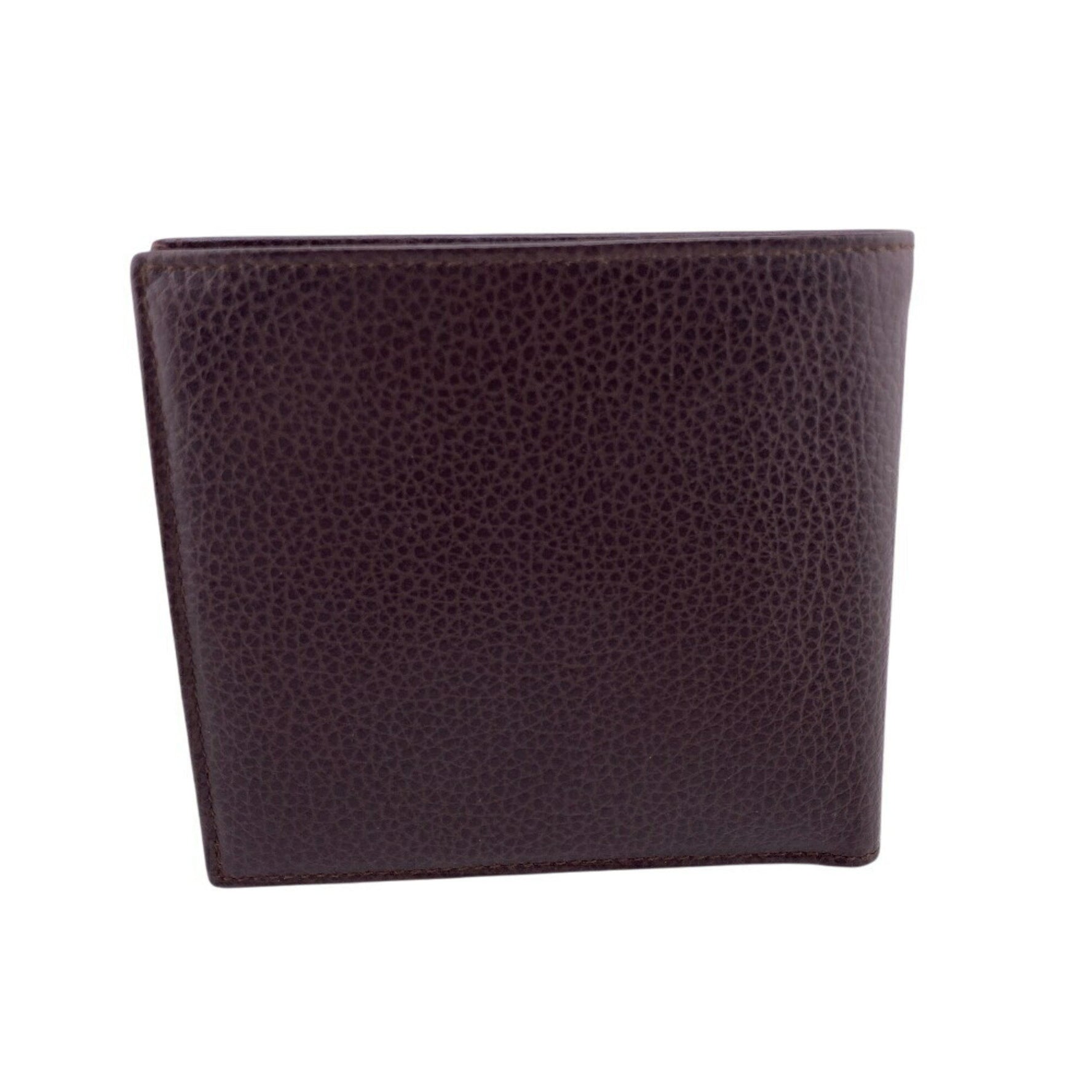 BALLY Billfold Card Case Bi-fold Wallet Brown Men's