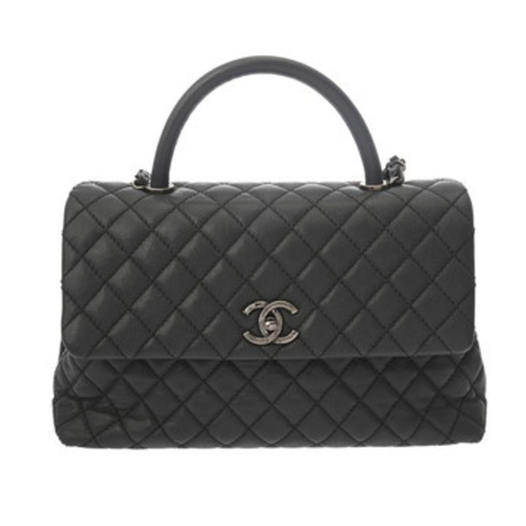 CHANEL Maxi Top Handle Flap Bag, Caviar Skin, Bag