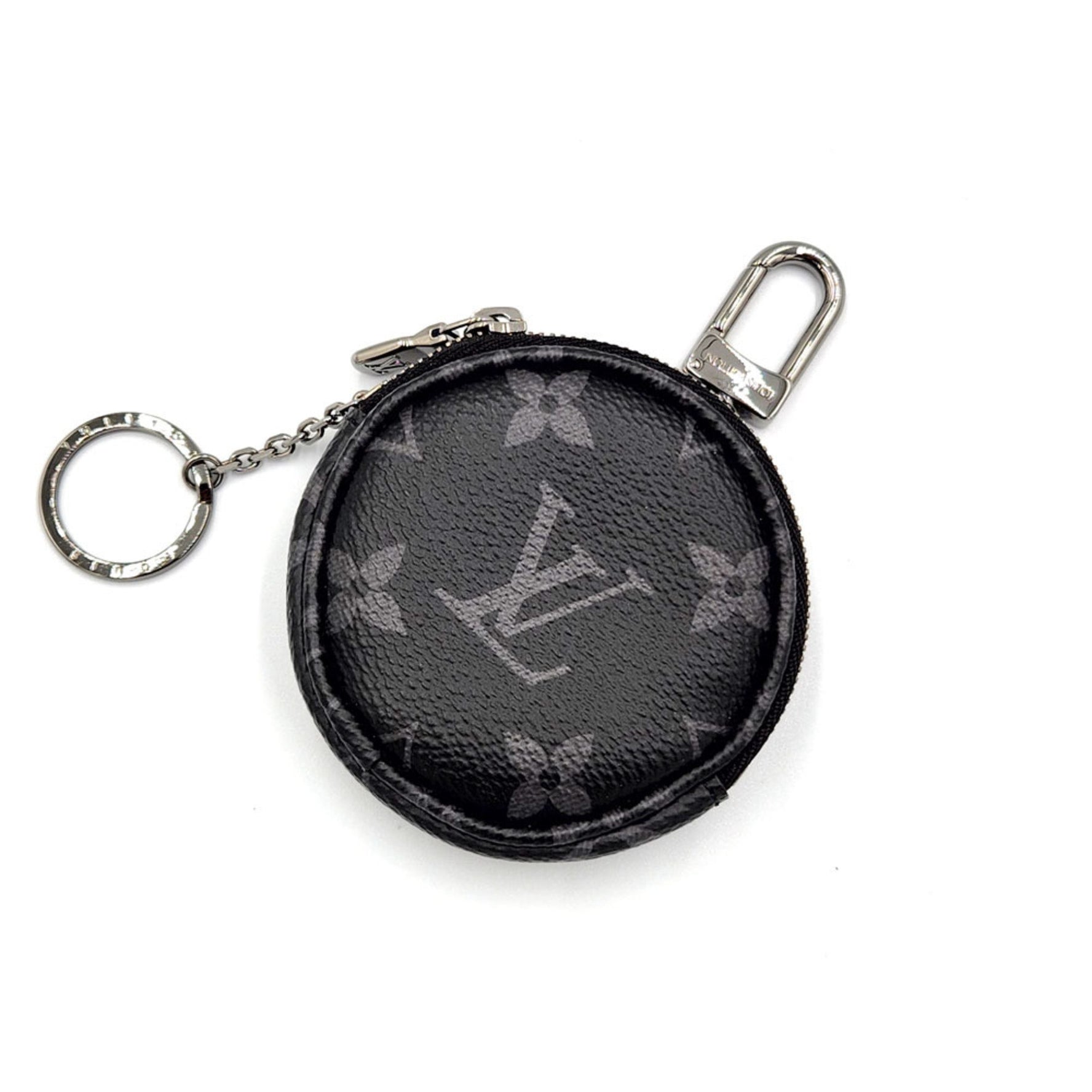 Louis Vuitton LOUISVUITTON Monogram Eclipse Porte Monnaie Cle M62796 Canvas Metal Men's Pouch Wallet/Coin Case Coin Purse Key Holder Ring