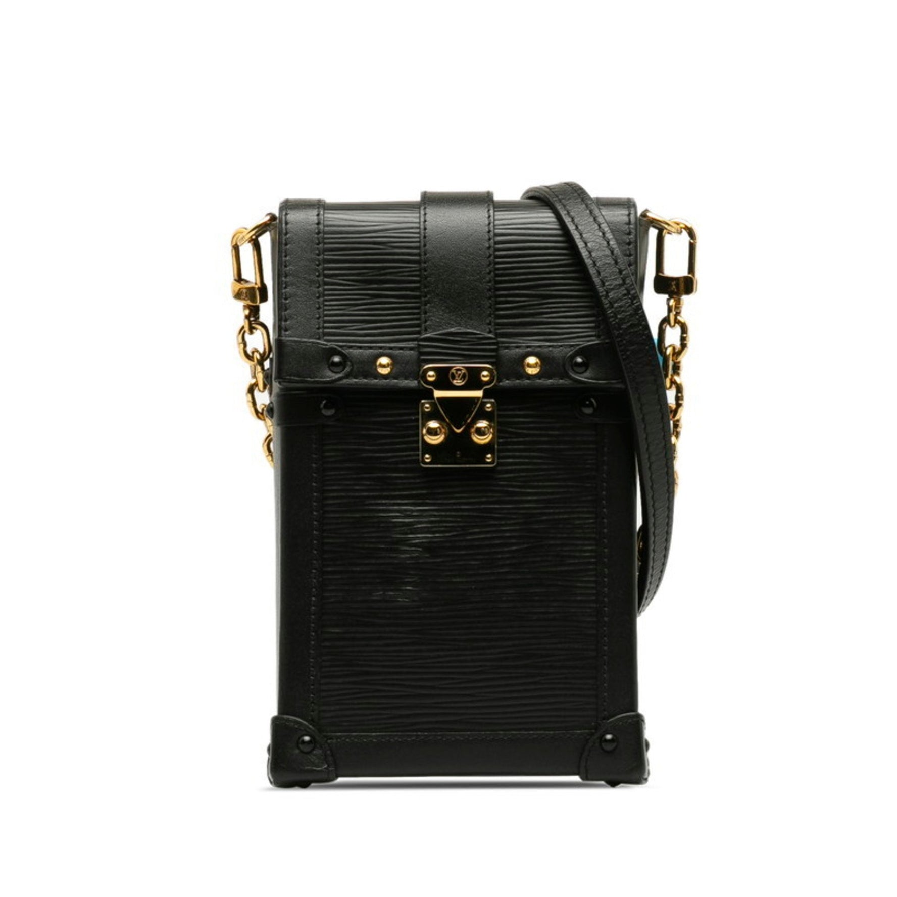 Louis Vuitton Epi Trunk Vertical Chain Shoulder Bag M67871 Noir Black Leather Women's LOUIS VUITTON