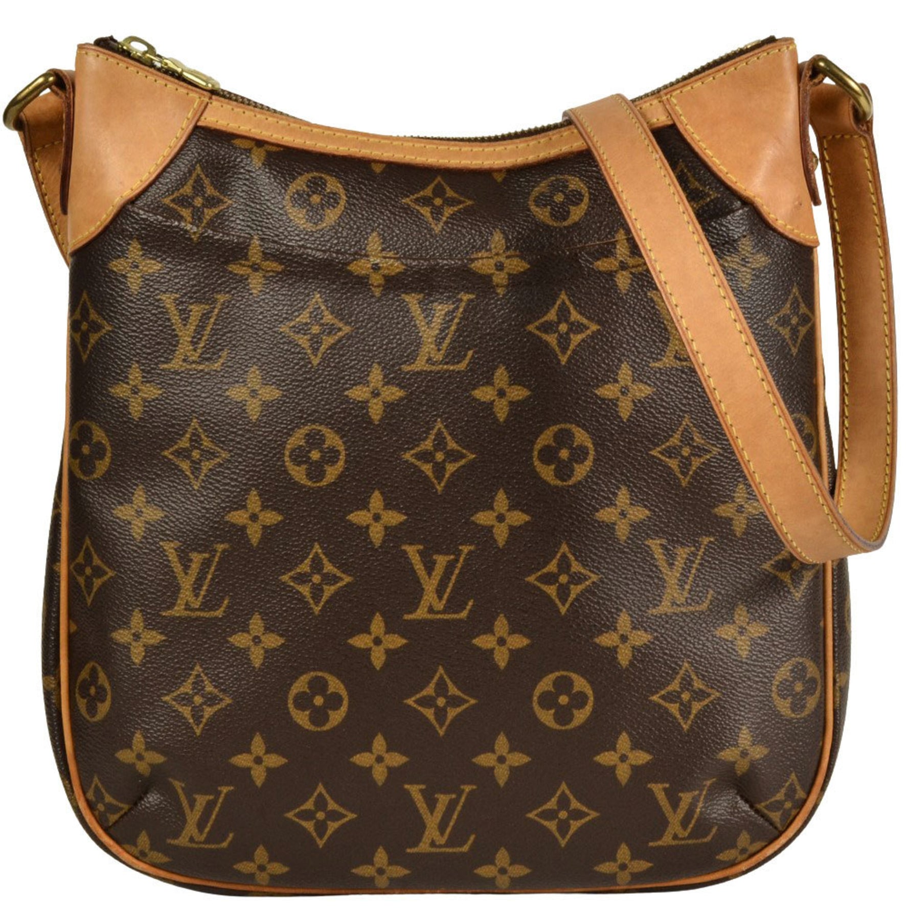 Louis Vuitton Odeon PM Shoulder Bag Monogram Canvas Natural Leather