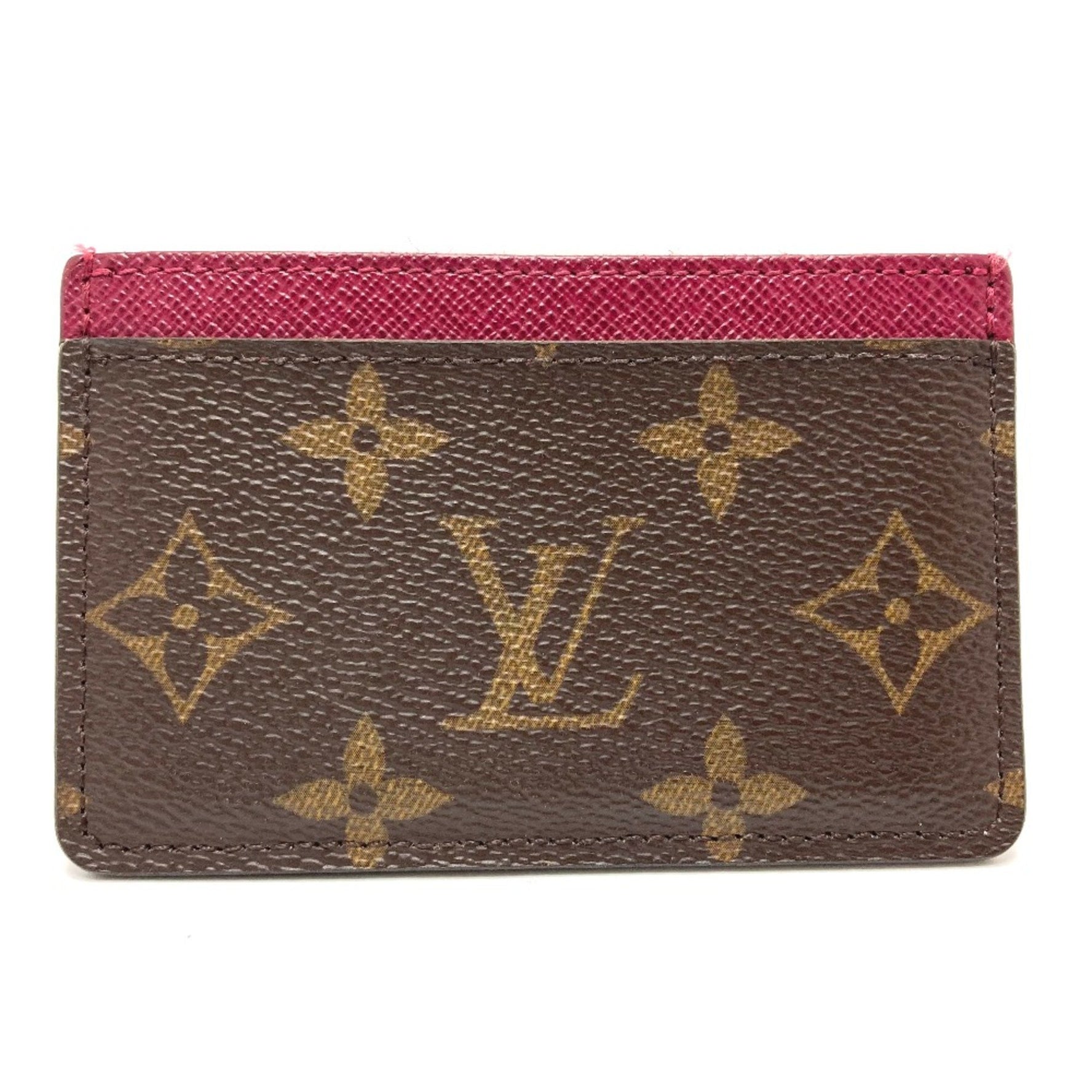 Louis Vuitton Monogram Pass holder Card Case Fuchsia