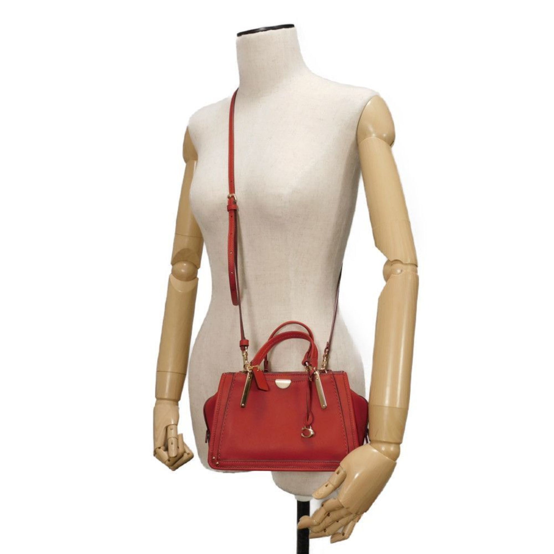Coach Dreamer 21 Calfskin Shoulder Bag, C Red, Bag