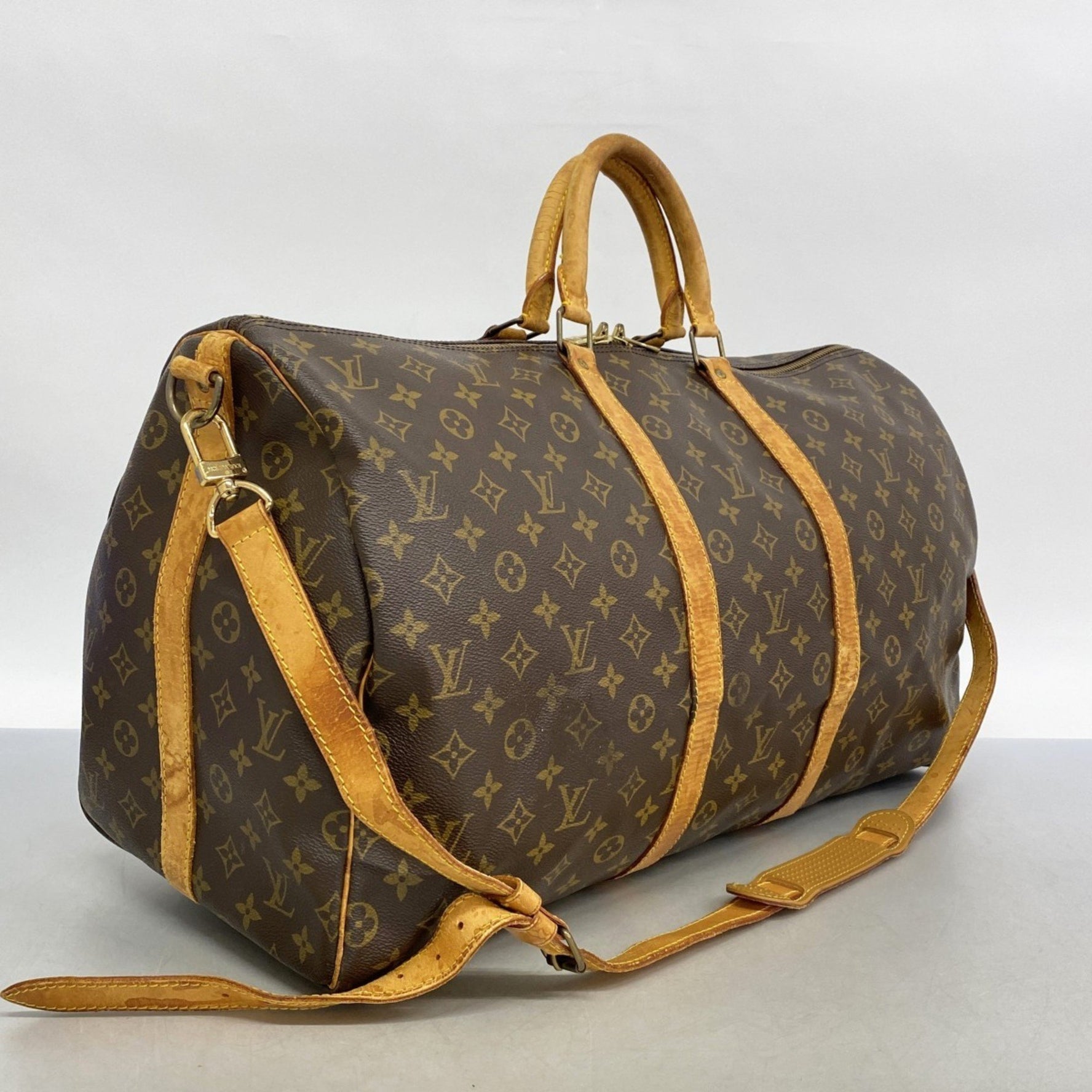 Louis Vuitton Monogram Keepall Bandouliere 55 Boston Bag Men's and