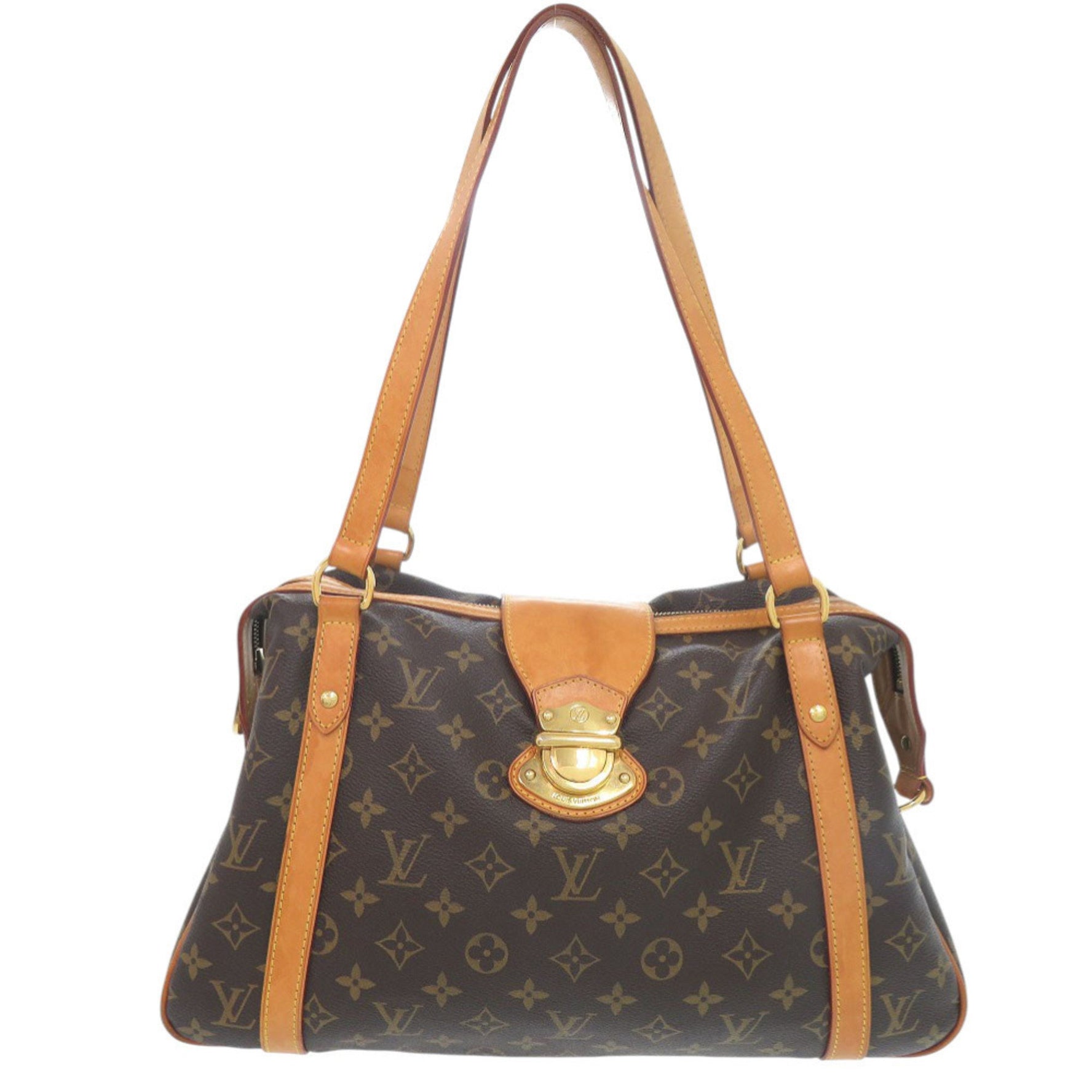 Louis Vuitton Monogram Stresa PM Canvas and Leather Brown Tote Bag 0661 LOUIS VUITTON