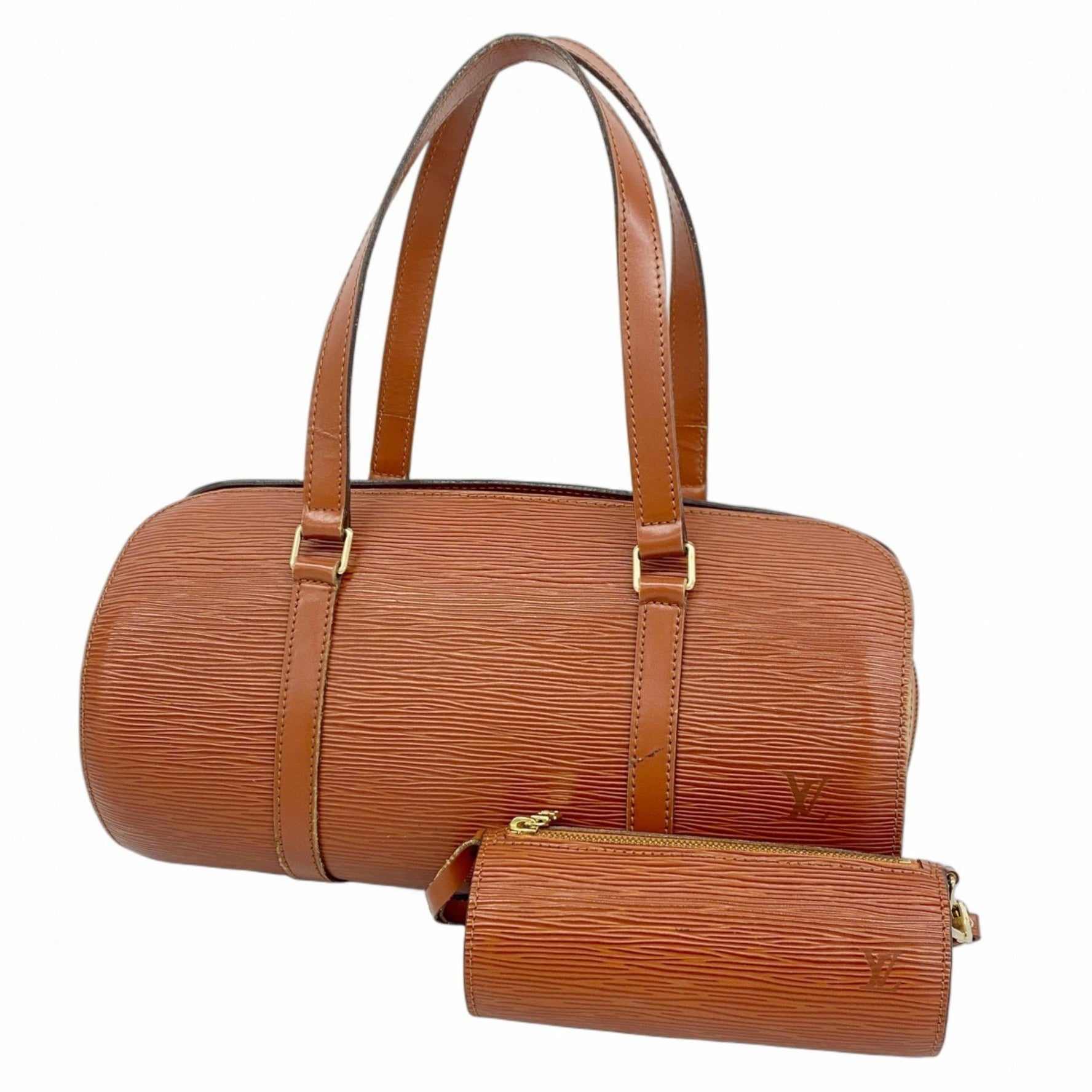 Louis Vuitton Epi Soufflot Handbag M52223 Kenya Brown for Women