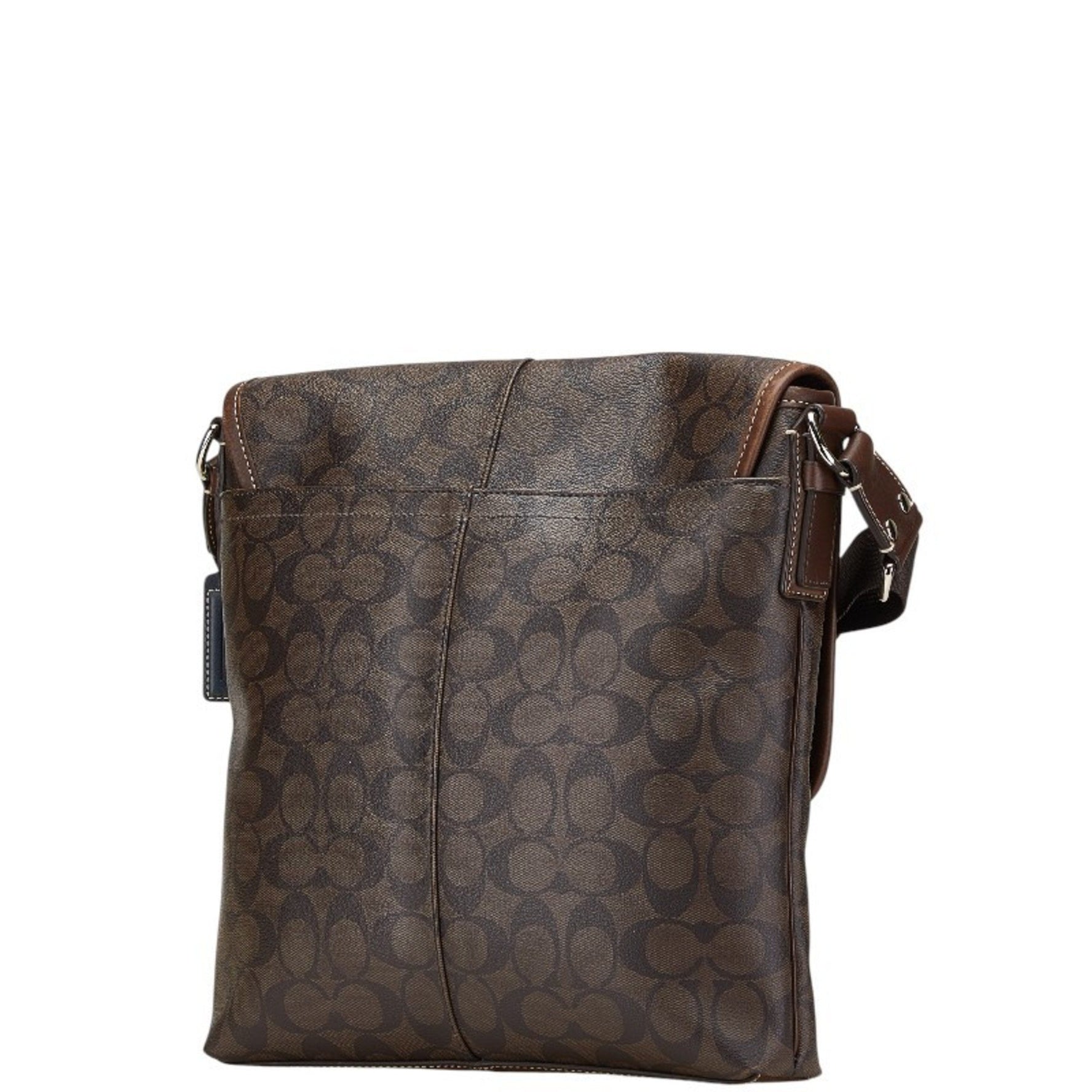 Coach Signature Shoulder Bag PVC Leather