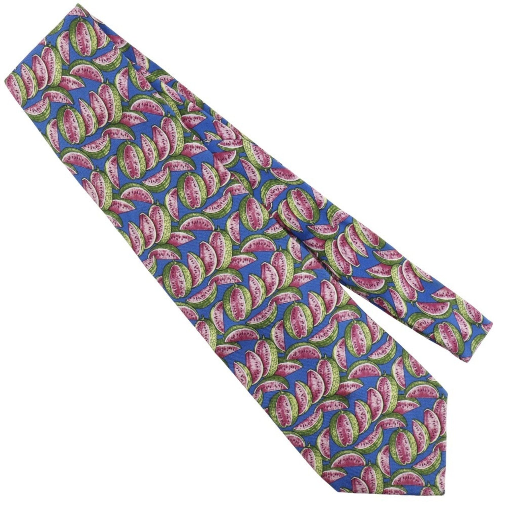 GUCCI Watermelon Silk Tie Blue Men's
