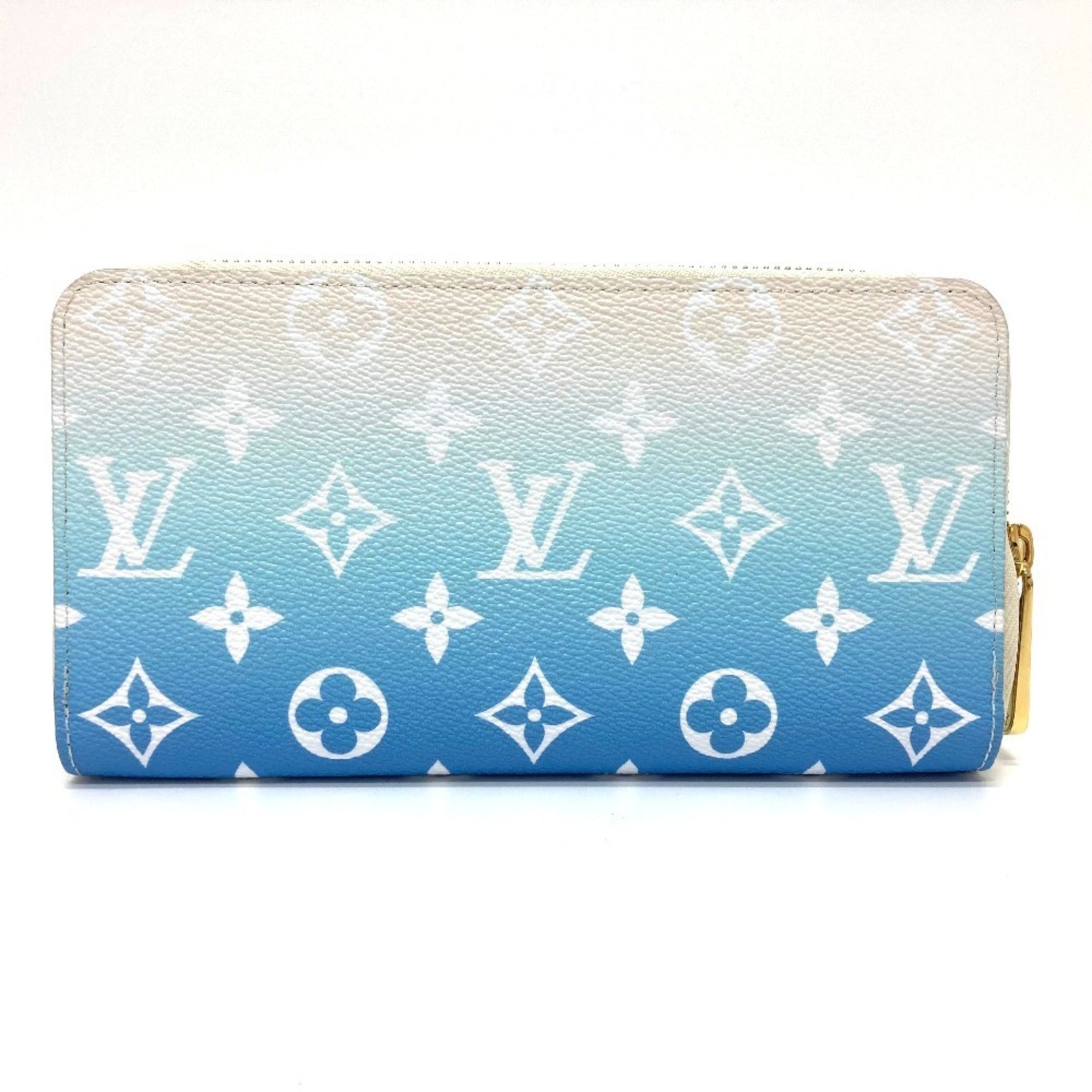 LOUIS VUITTON M80360 Monogram Giant By the Pool Zippy Wallet, Canvas, Women's, Blue