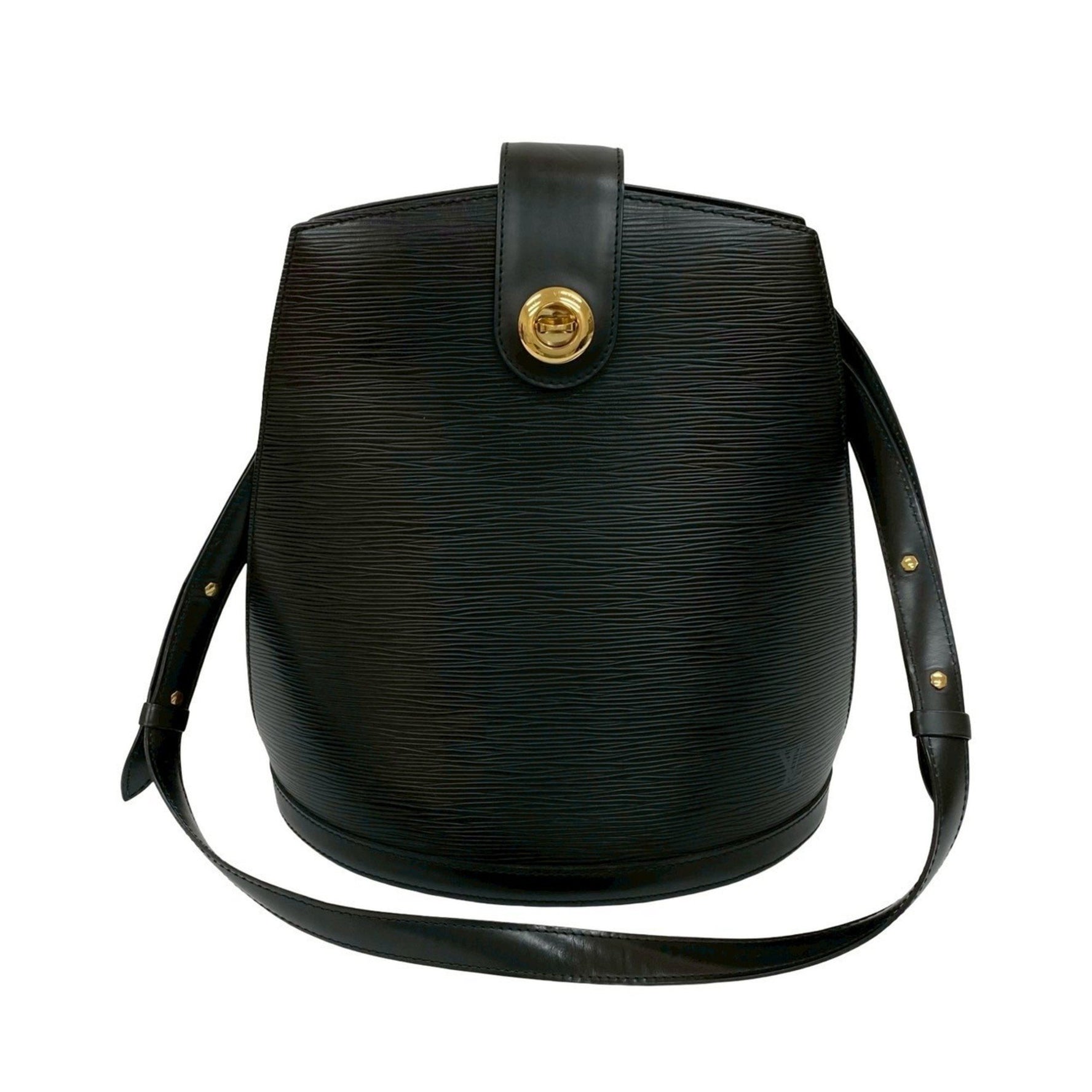 Louis Vuitton Cluny Epi Leather Turnlock Shoulder Bag in Noir