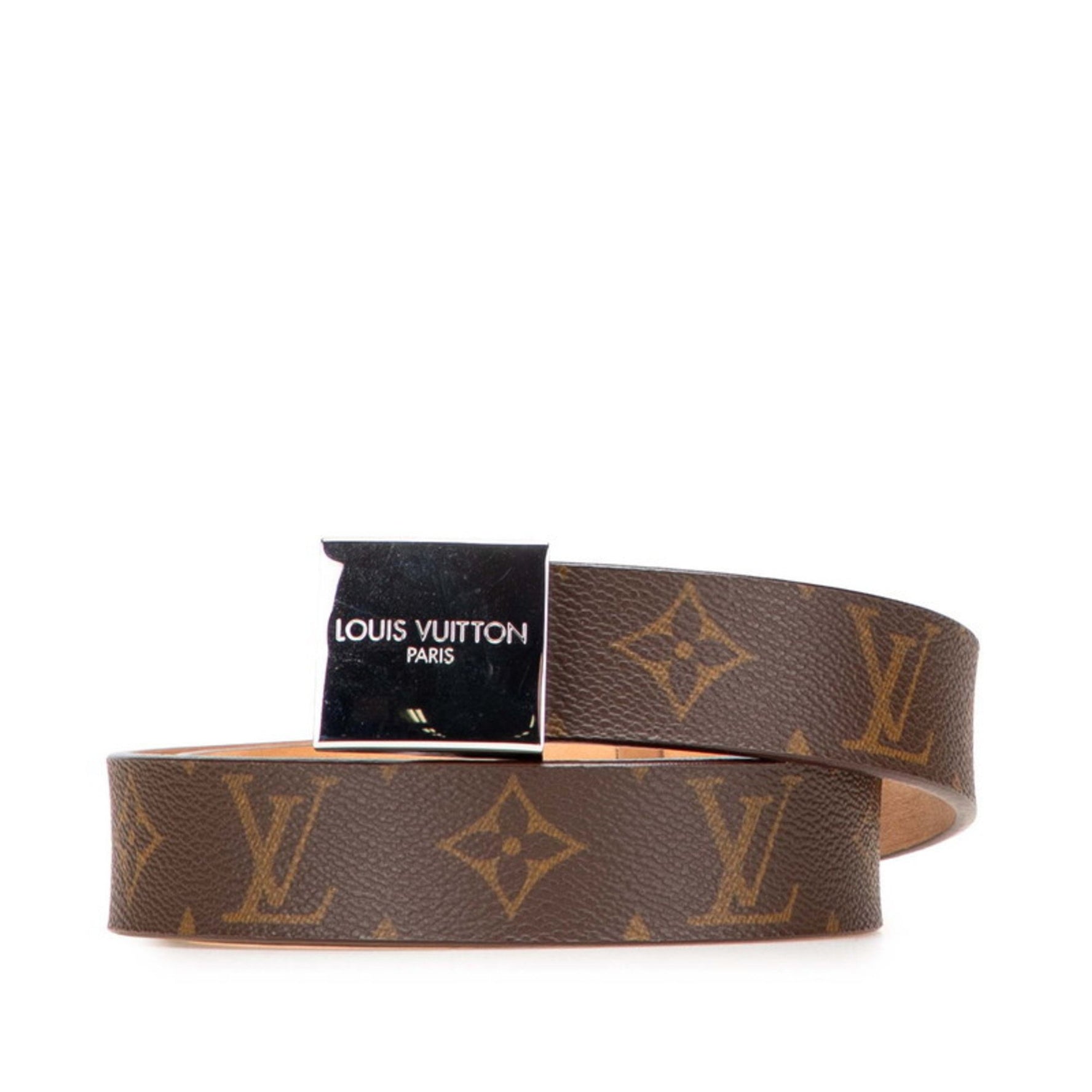 Louis Vuitton Monogram Santur Carre Belt Leather LOUIS VUITTON