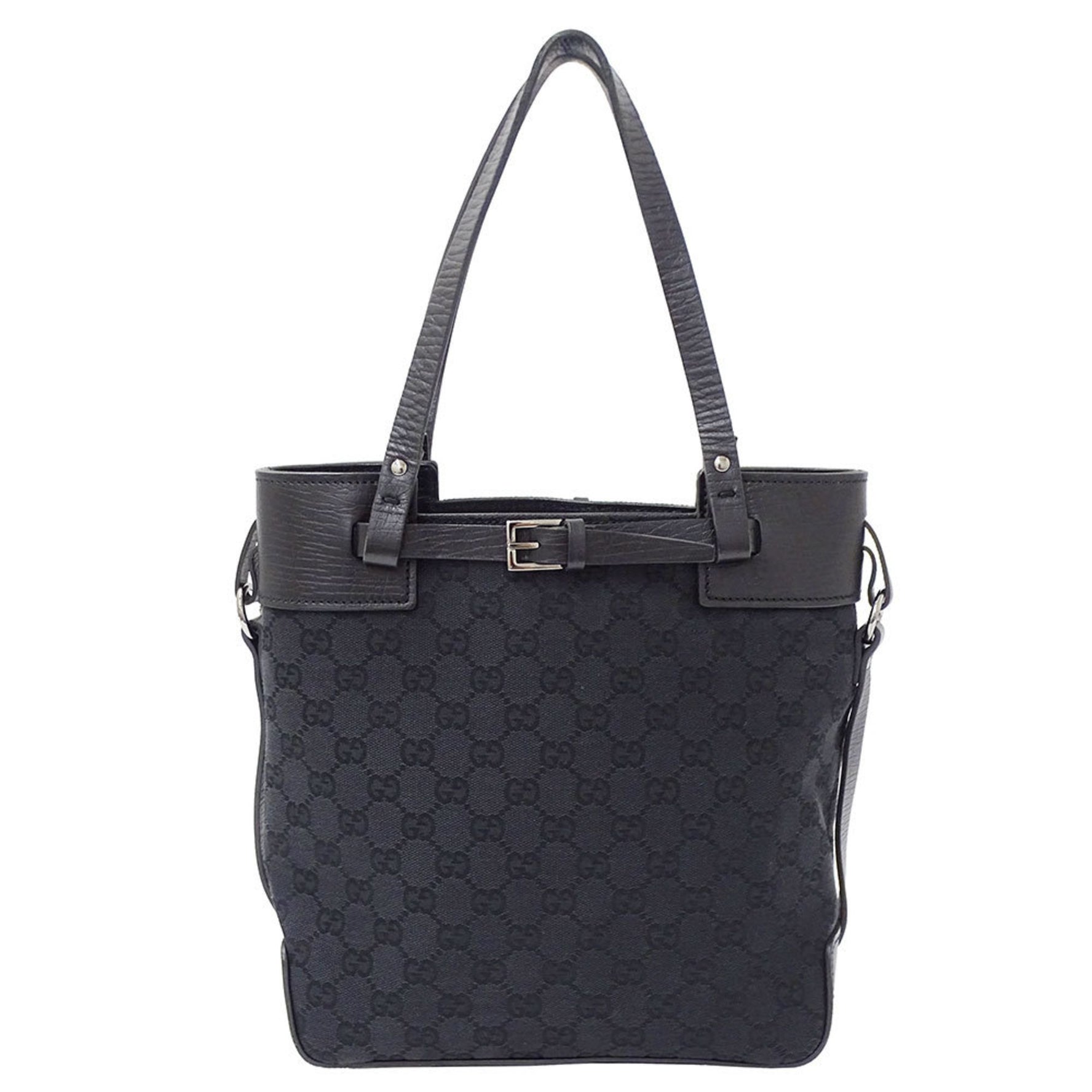 Gucci Women's Handbag in GG Canvas, Black, A5 Size