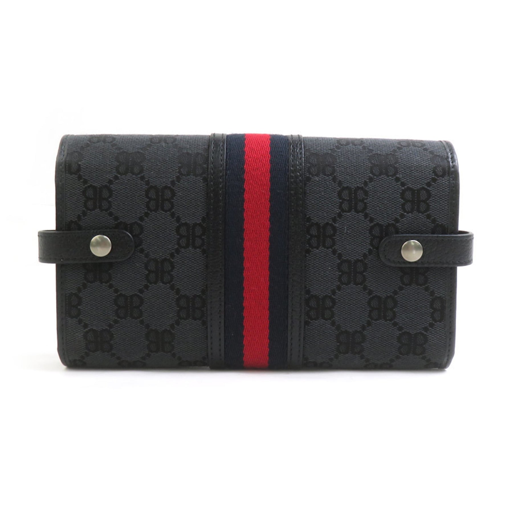 Balenciaga Shoulder Wallet in Collaboration with GUCCI, The Hacker Project Canvas and Leather