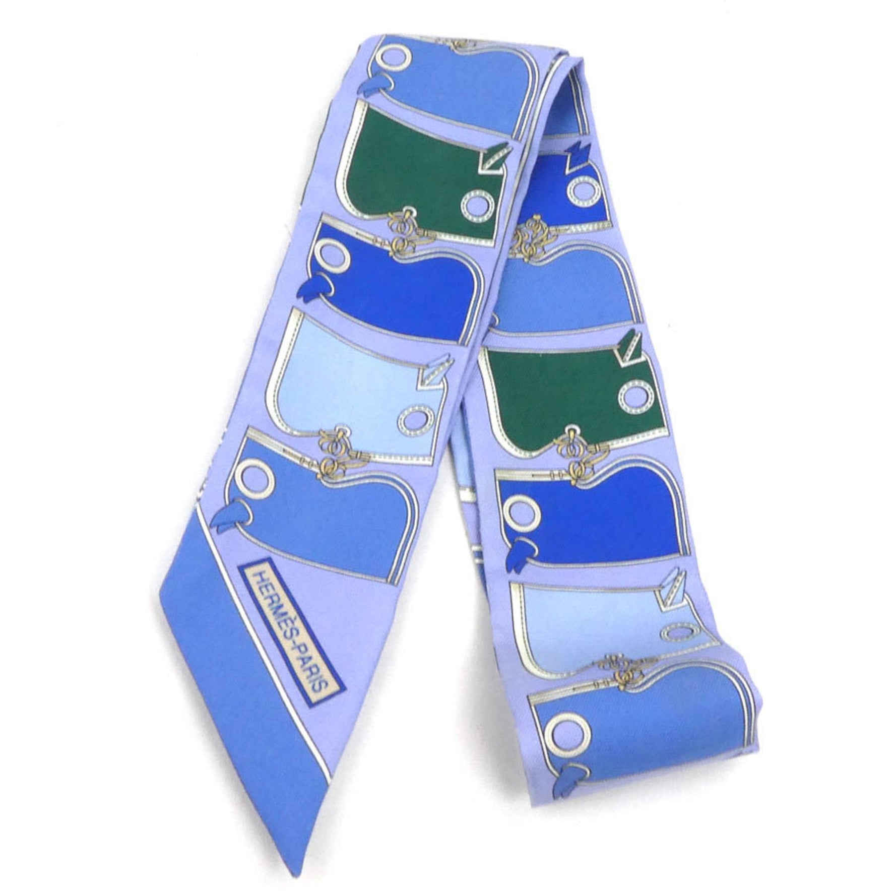 Hermes Scarf/Muffler Twilly Silk Light Purple