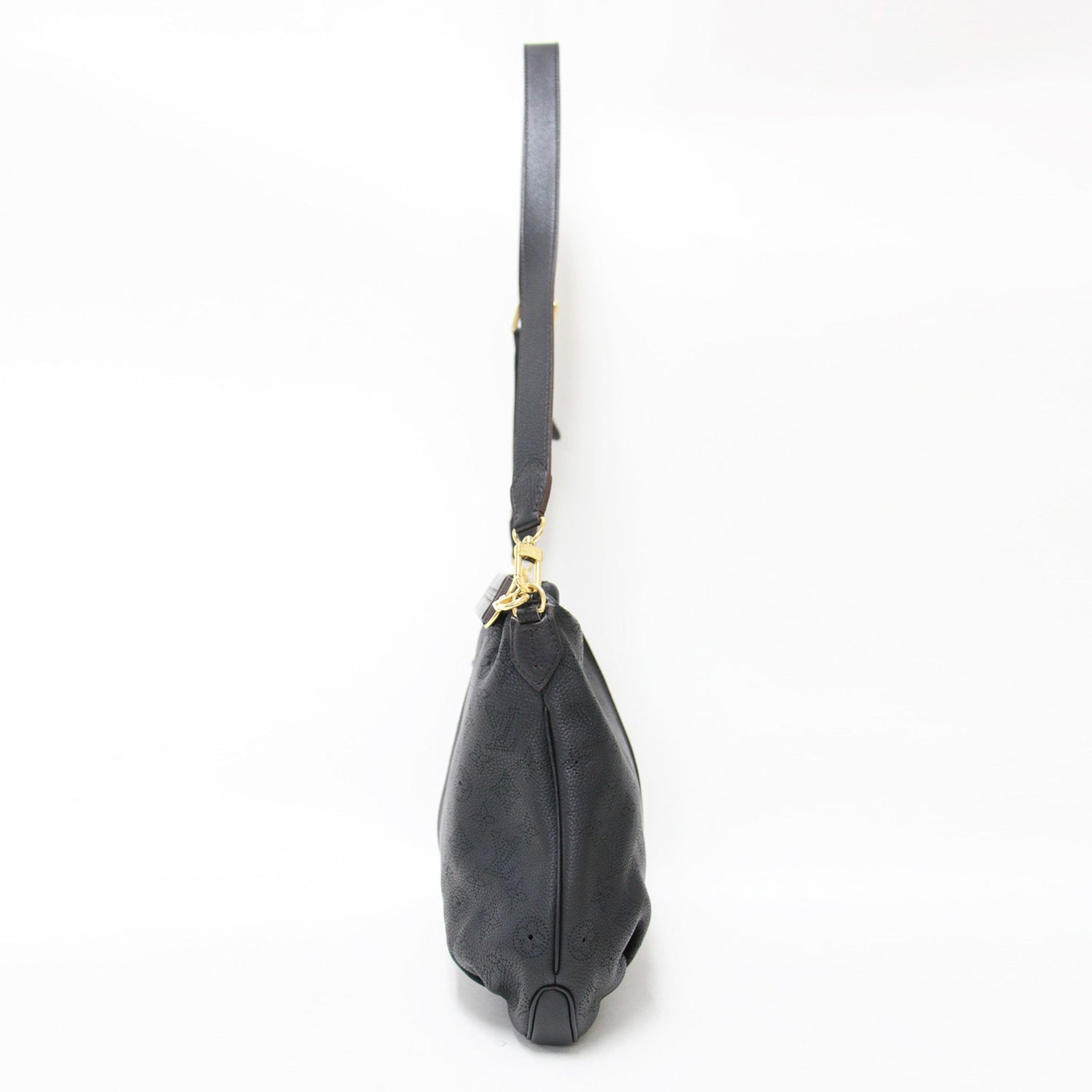 Louis Vuitton Monogram Mahina Selene PM Shoulder Bag in and Gold, Hobo Leather