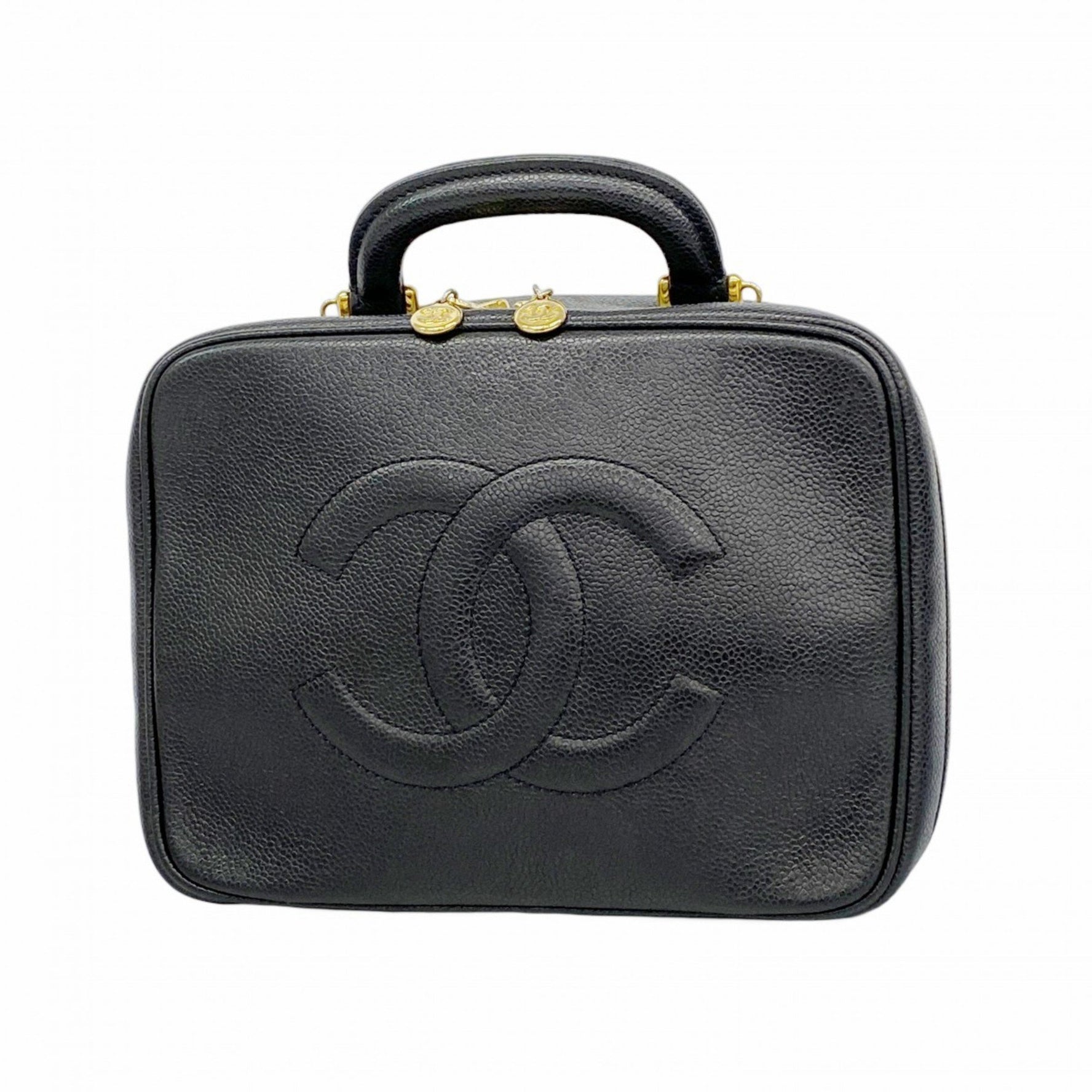 Chanel vanity bag in caviar skin