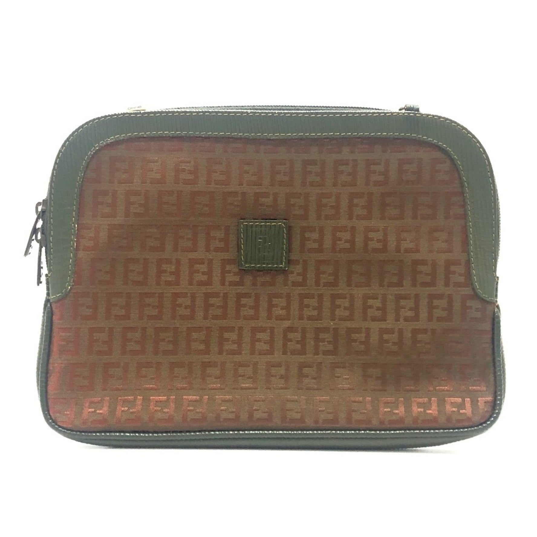 FENDI Zucca Zucchino Shoulder Bag/Clutch Bag in Canvas/Leather