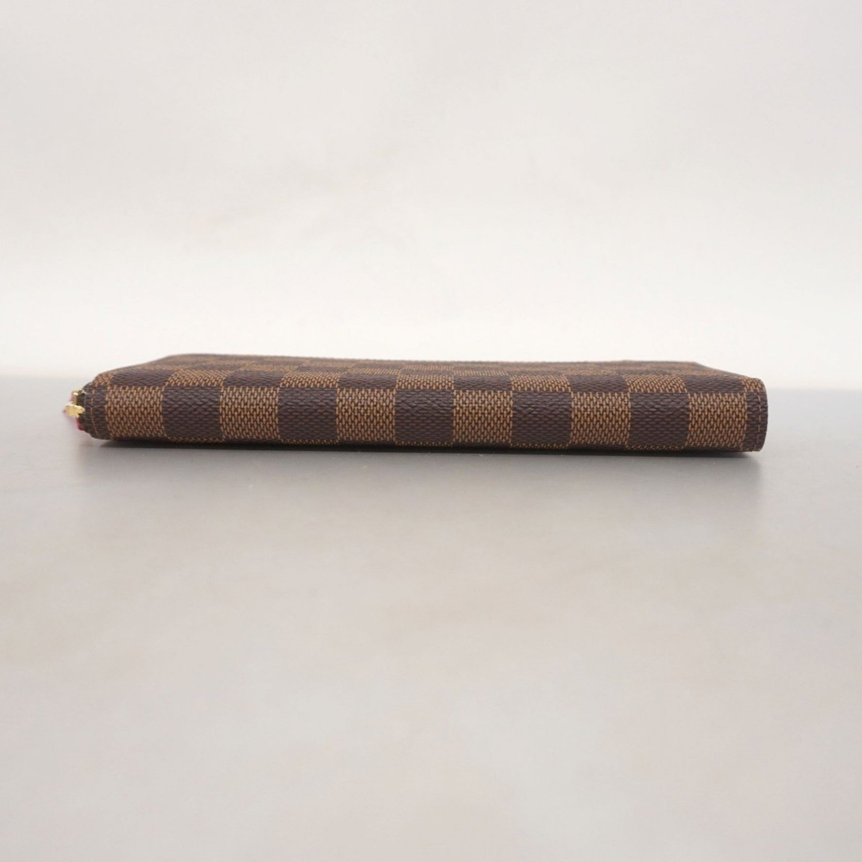 Louis Vuitton Damier Portefeuille Clemence Long Wallet Ebene Cerise