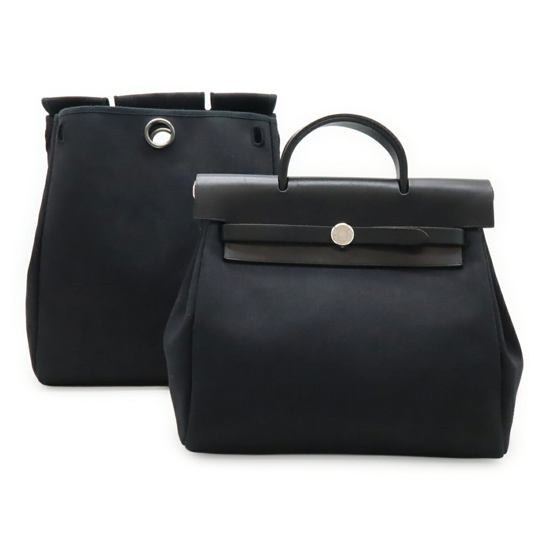 HERMES Hermès Airbag Ad PM Backpack/Handbag Toile Officier Leather □D Stamp