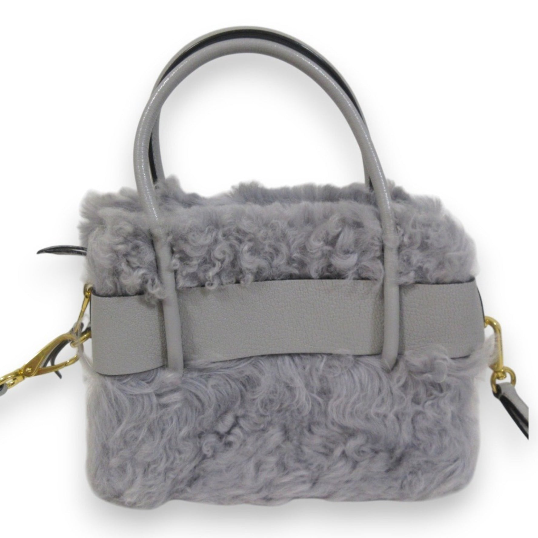 Miu Miu Miu Ribbon and Mouton Combination Handbag/Shoulder Bag