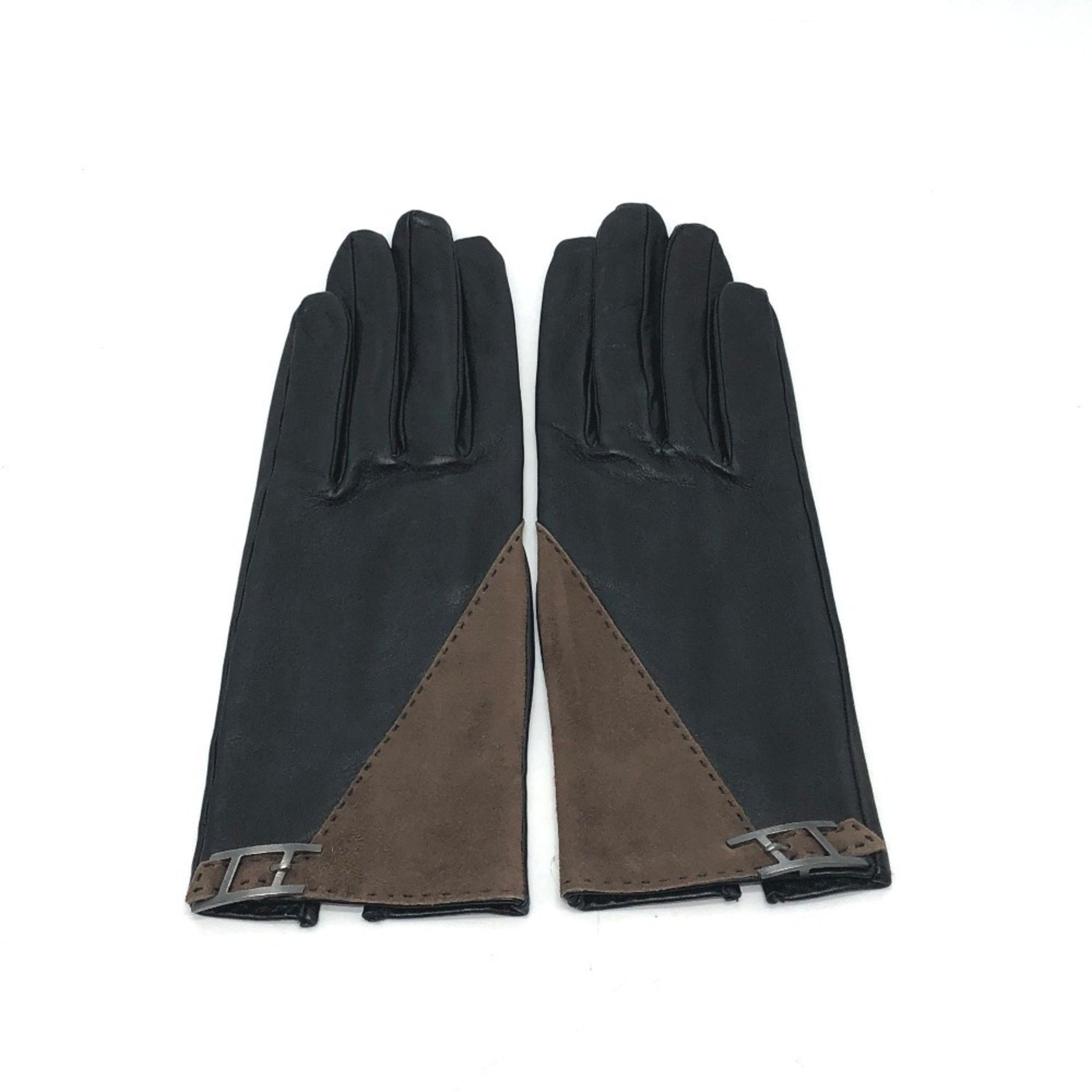 HERMES H logo gloves, leather