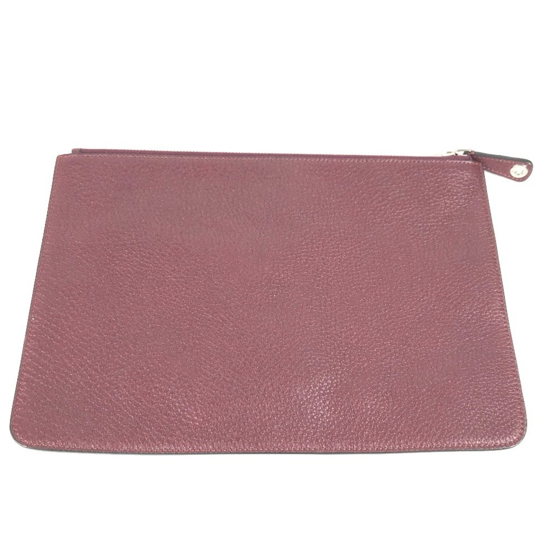 FENDI Pouch, Small Accessory Case, Telephone Design, Second Bag, Clutch Leather, Men's, Like New