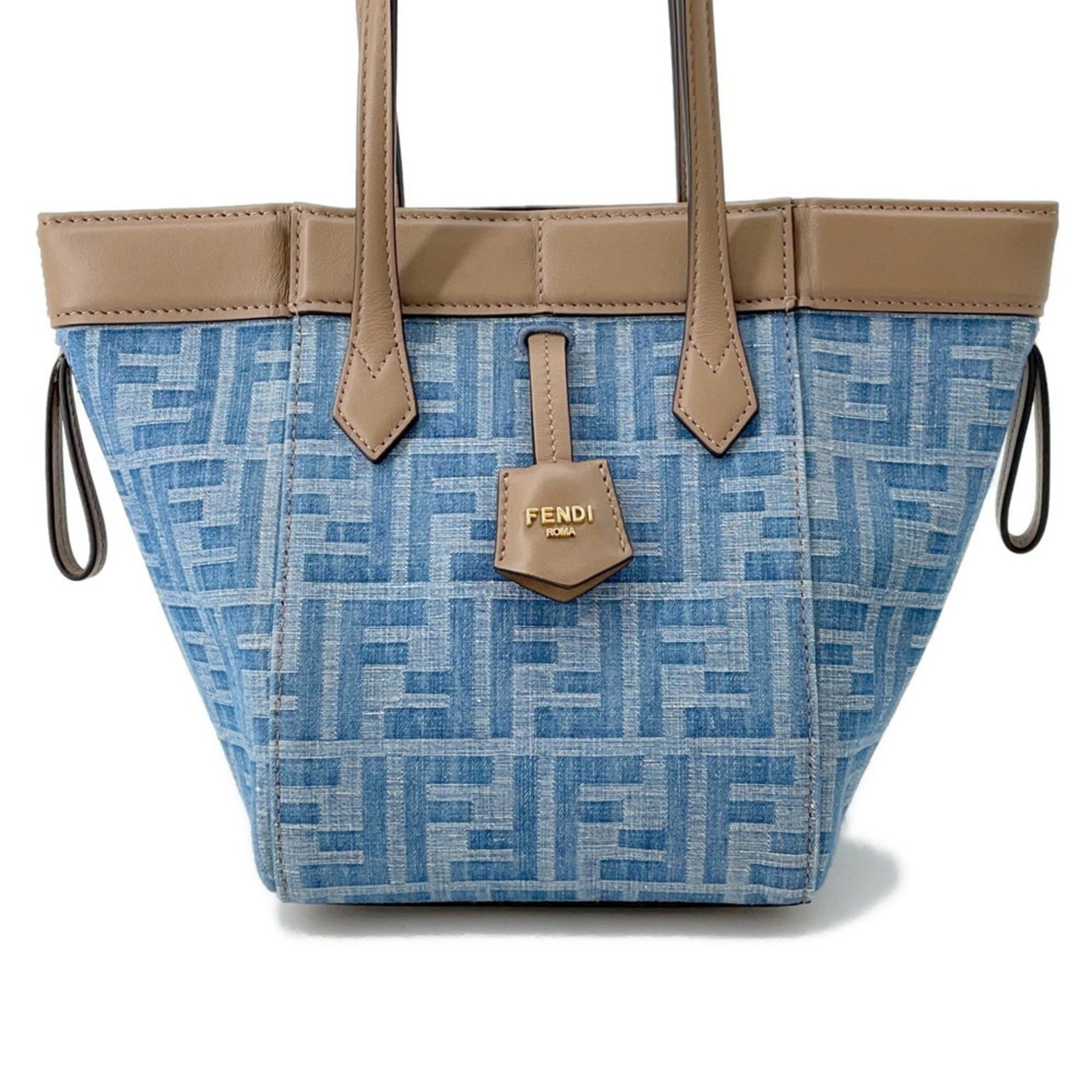 Fendi Origami Mini Shoulder Bag in Zucca Denim - Handbag