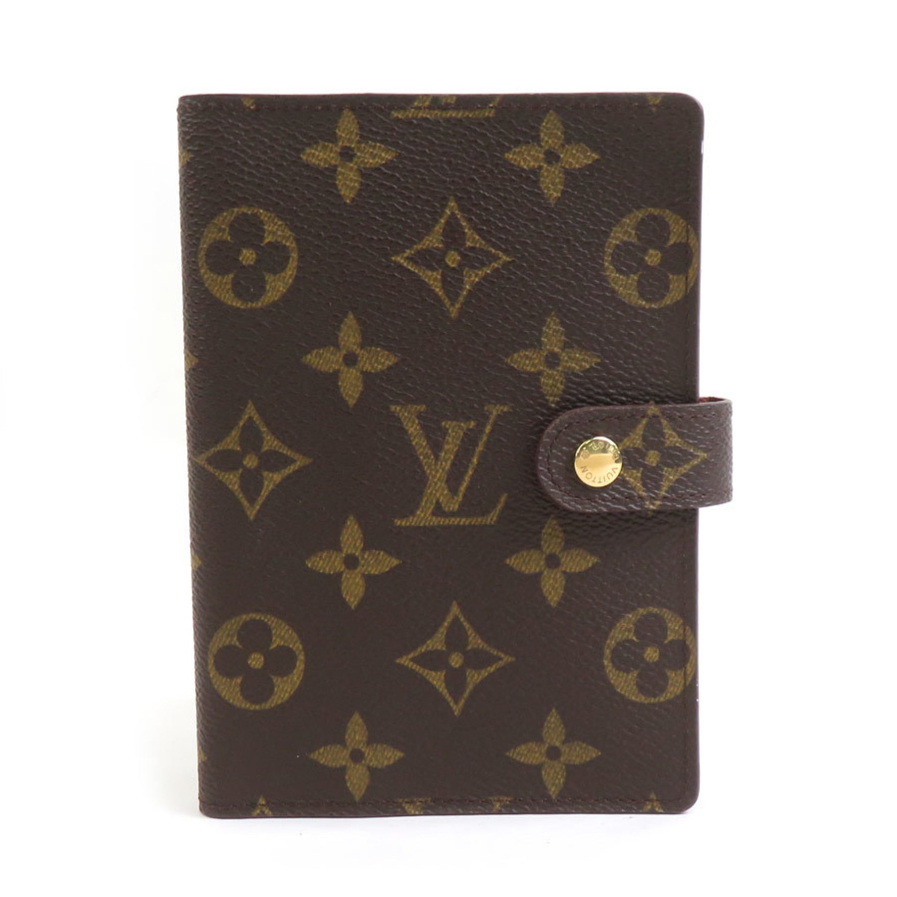 Louis Vuitton Monogram Agenda PM Planner Cover, Canvas, Metallic Brown and Gold
