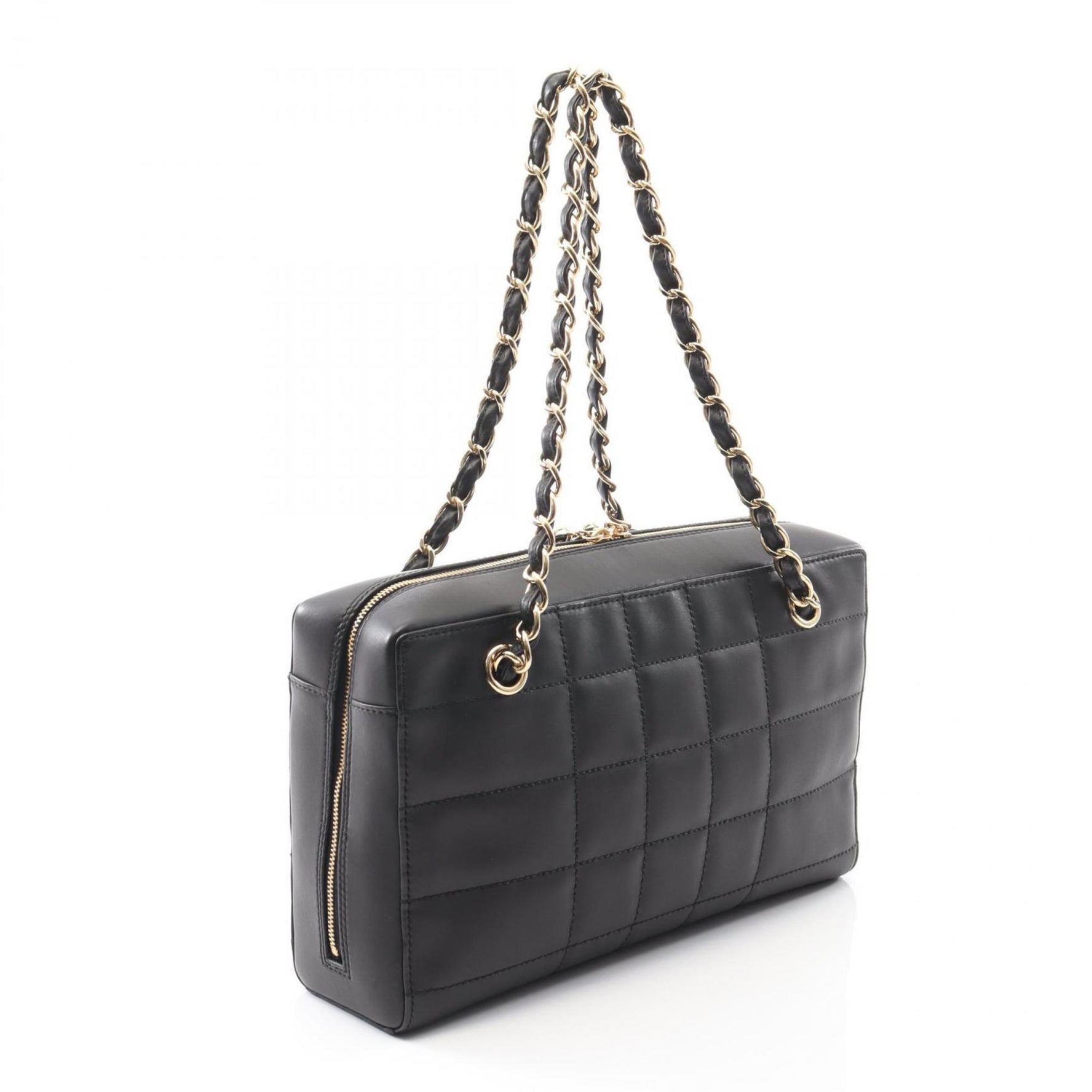CHANEL Chocobar Shoulder Bag, Leather