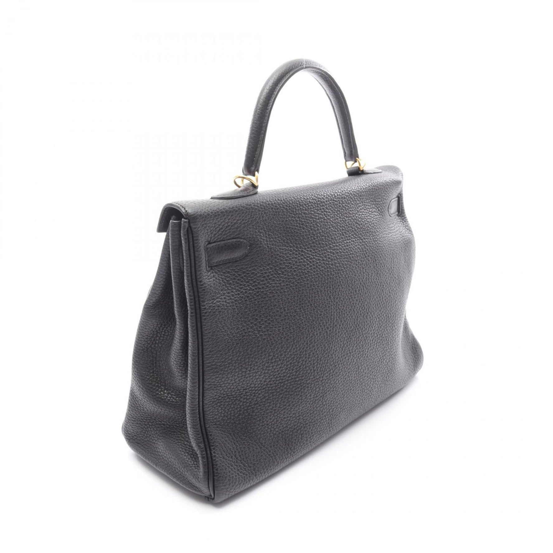 Hermes Kelly 35 handbag, leather Togo, women's, black