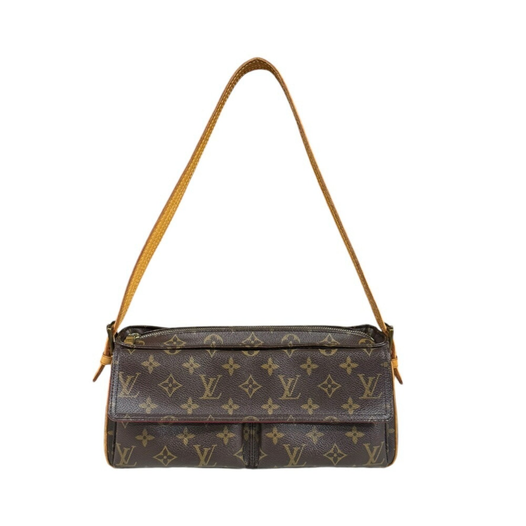 Louis Vuitton Vivacite MM Monogram Shoulder Bag Canvas